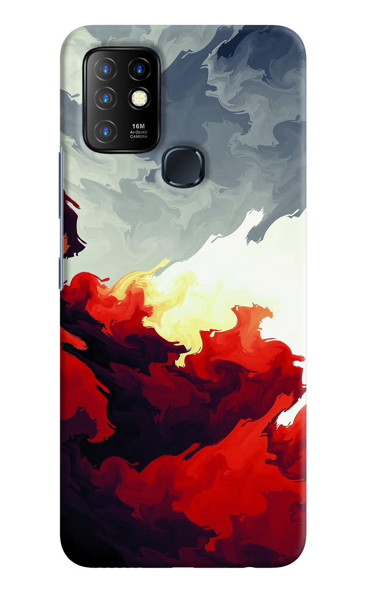 Fire Cloud Infinix Hot 10 Back Cover - Fire Cloud Infinix Hot 10 Hard Case Back Cover by Casekaro Fire Cloud Infinix Hot 10 Hard Case Back Cover by Casekaro