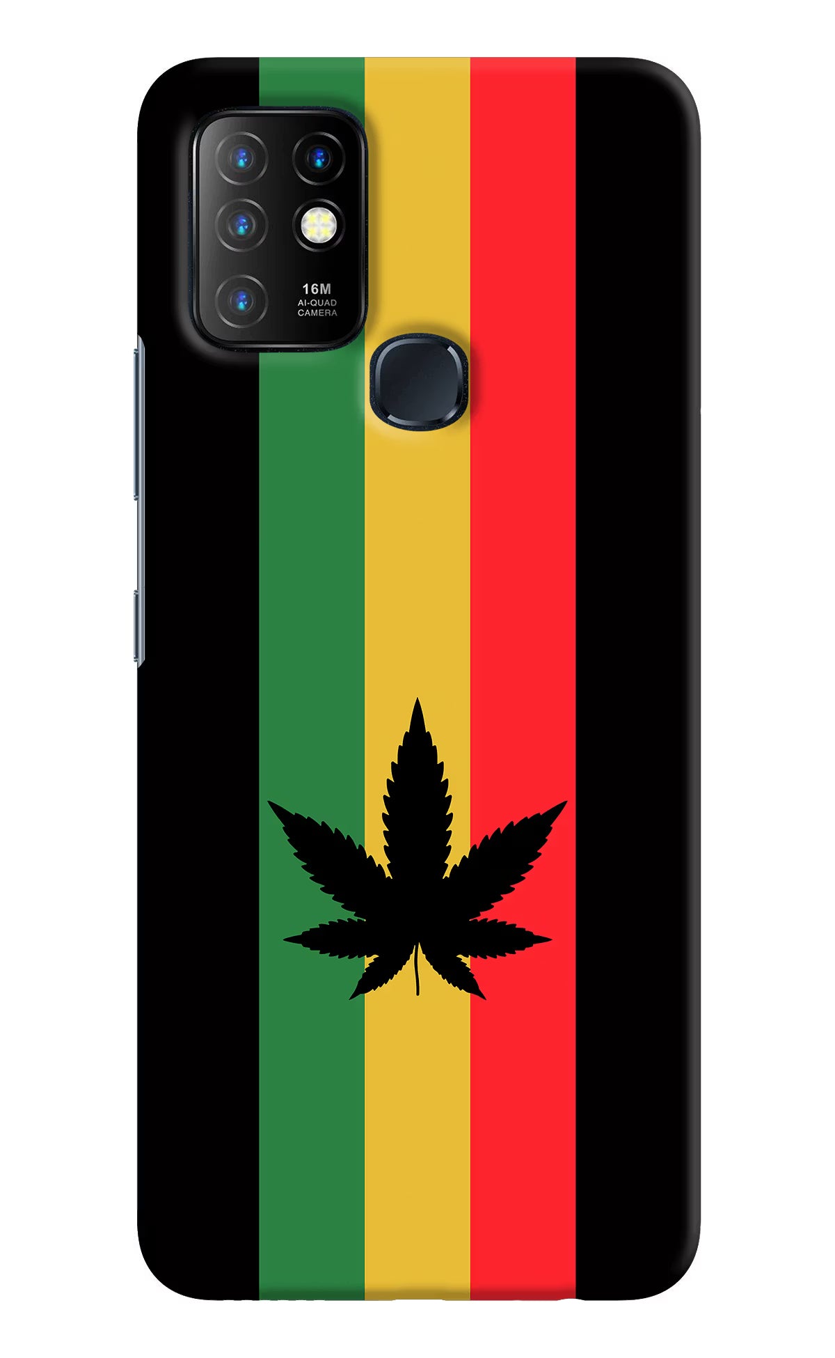 Weed Flag Infinix Hot 10 Back Cover - Weed Flag Infinix Hot 10 Hard Case Back Cover by Casekaro Weed Flag Infinix Hot 10 Hard Case Back Cover by Casekaro
