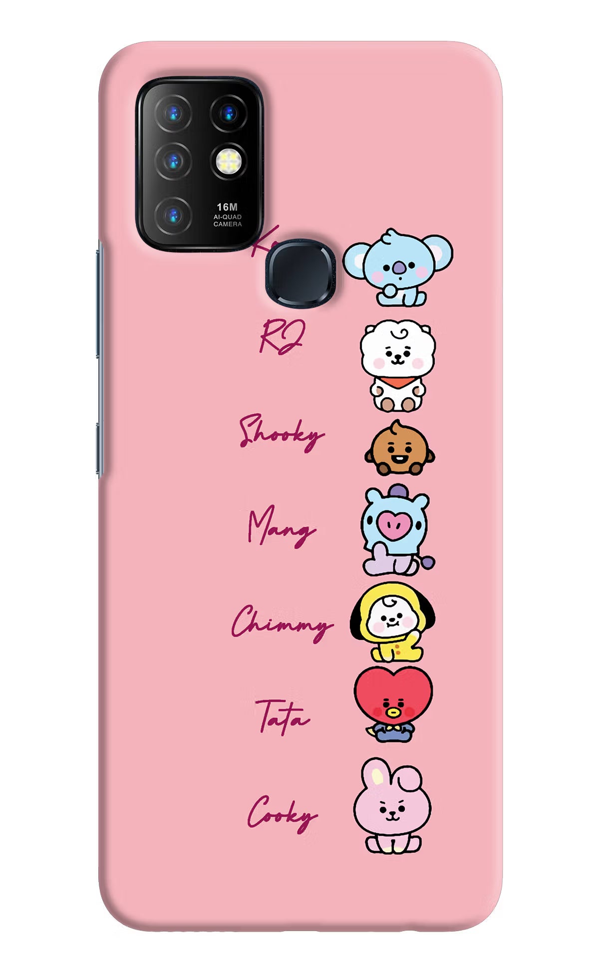 BTS names Infinix Hot 10 Back Cover - BTS names Infinix Hot 10 Hard Case Back Cover by Casekaro BTS names Infinix Hot 10 Hard Case Back Cover by Casekaro