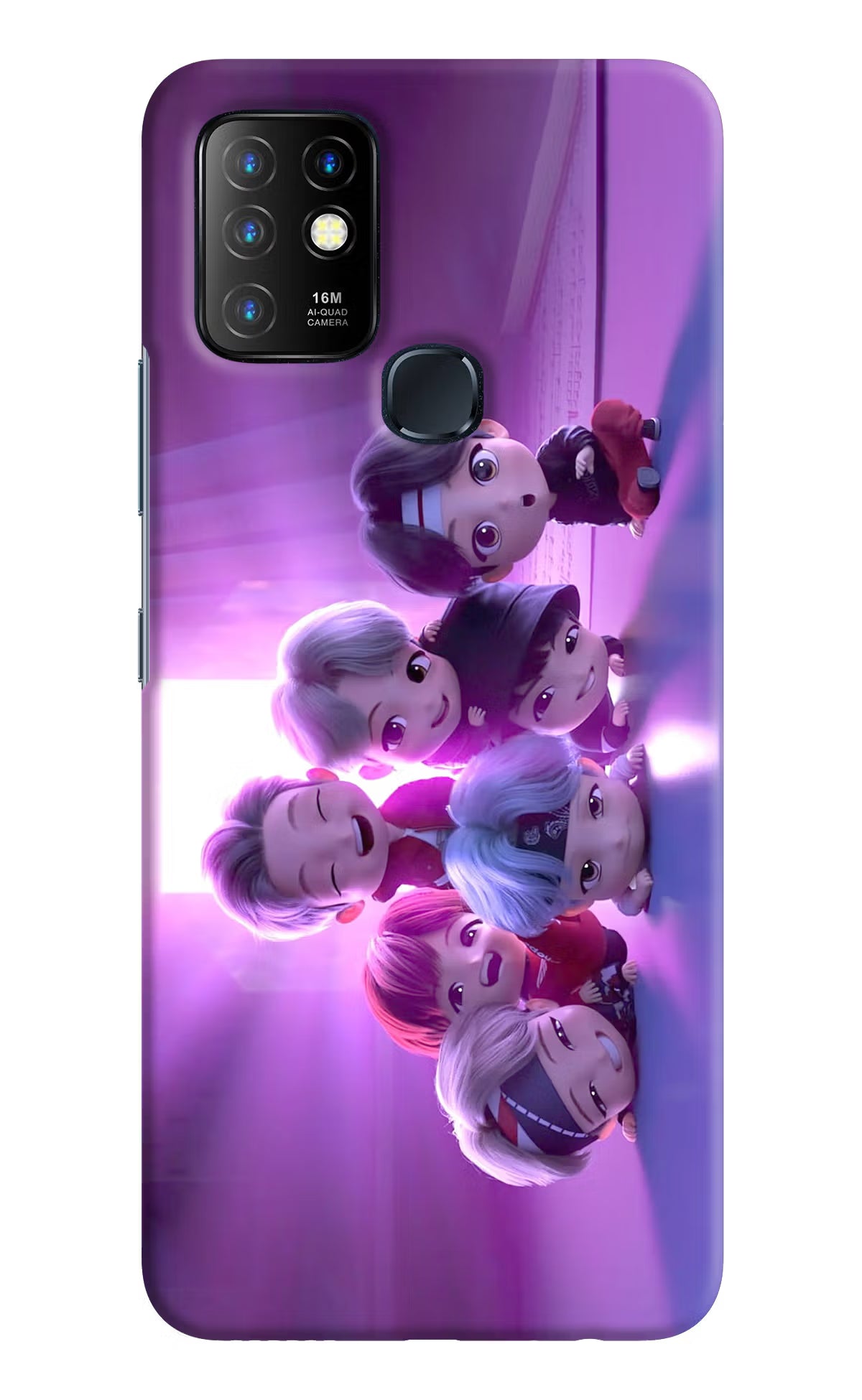 BTS Chibi Infinix Hot 10 Back Cover - BTS Chibi Infinix Hot 10 Hard Case Back Cover by Casekaro BTS Chibi Infinix Hot 10 Hard Case Back Cover by Casekaro