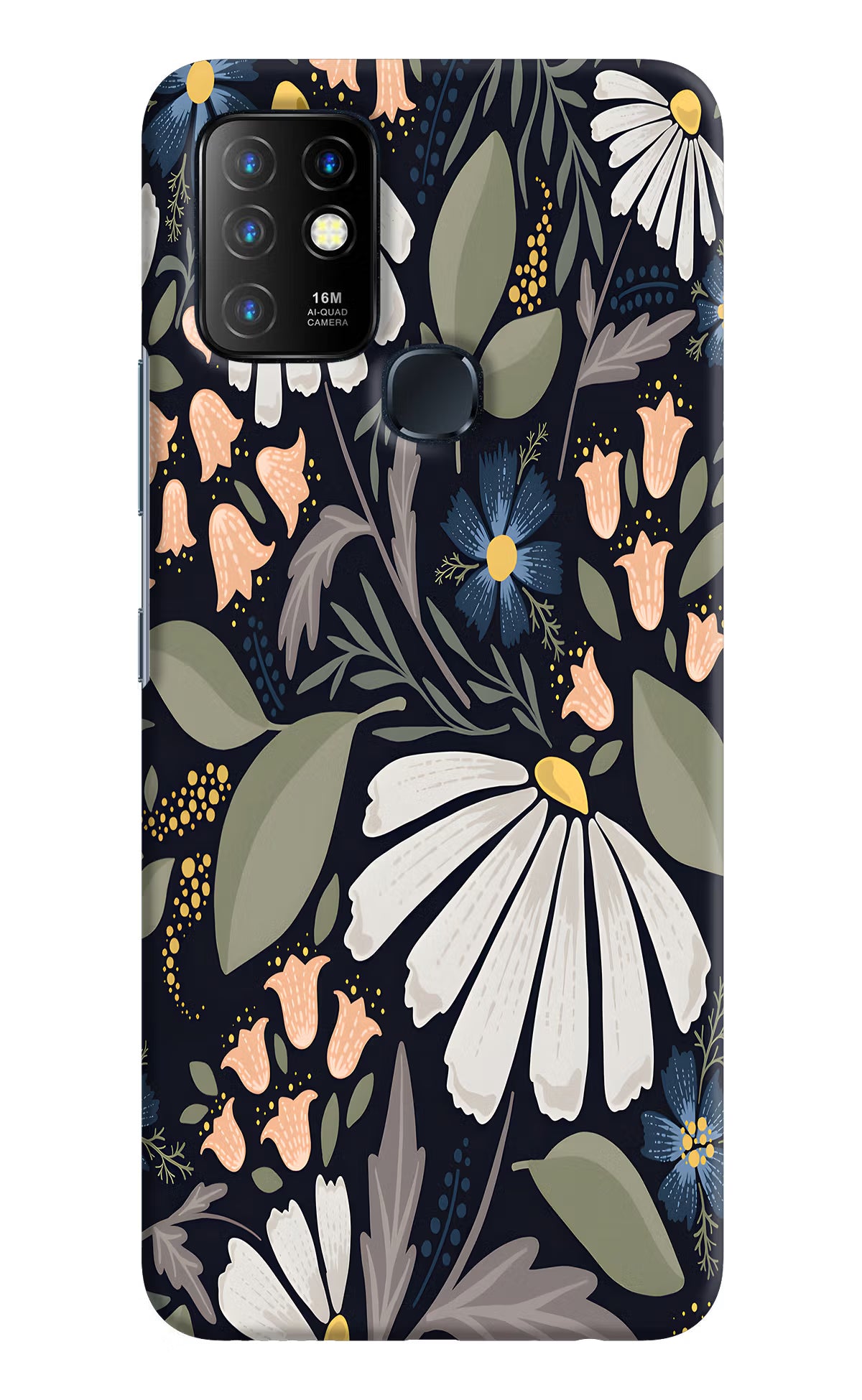 Flowers Art Infinix Hot 10 Back Cover - Flowers Art Infinix Hot 10 Hard Case Back Cover by Casekaro Flowers Art Infinix Hot 10 Hard Case Back Cover by Casekaro