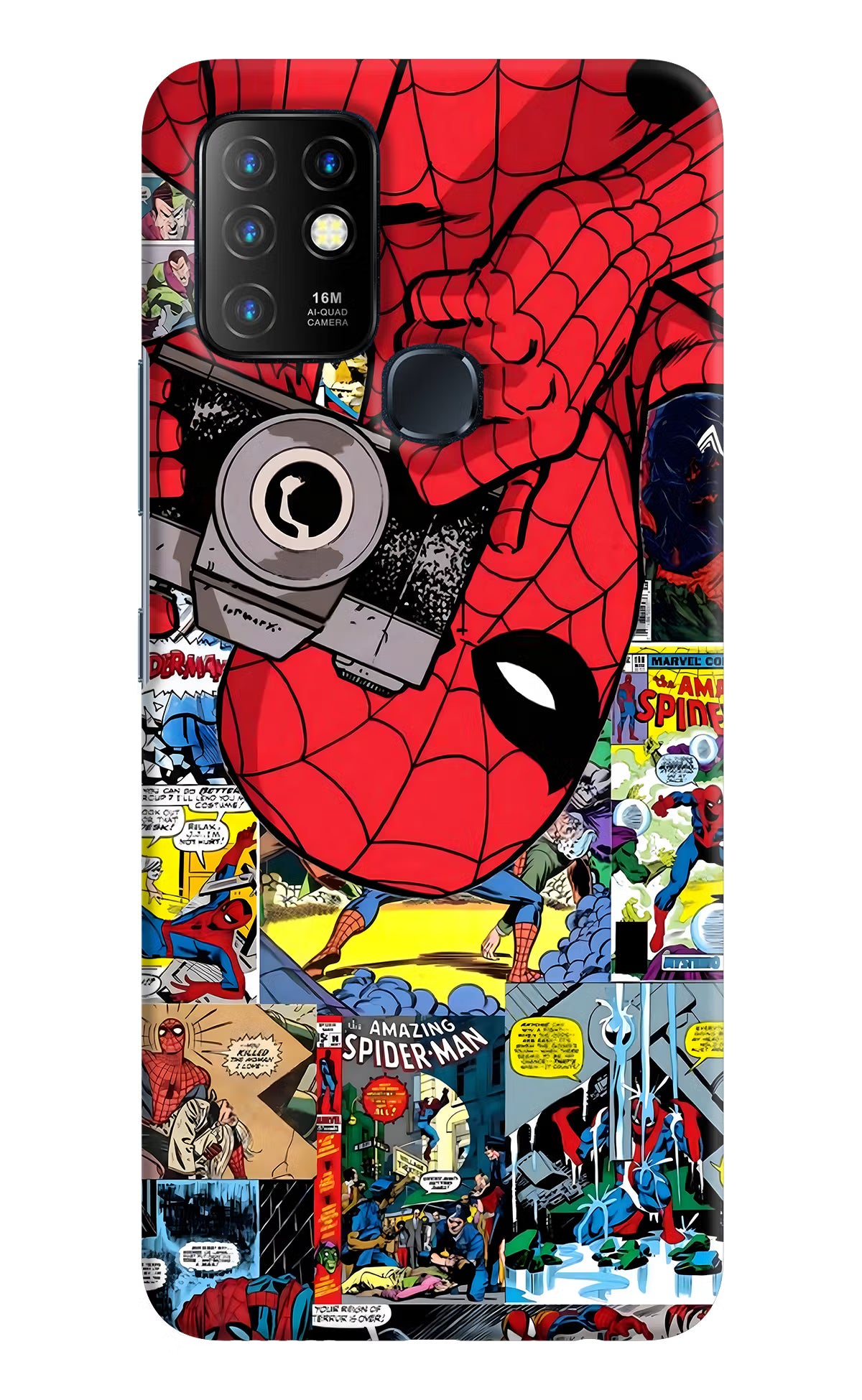 Spider Man Infinix Hot 10 Back Cover - Spider Man Infinix Hot 10 Hard Case Back Cover by Casekaro Spider Man Infinix Hot 10 Hard Case Back Cover by Casekaro