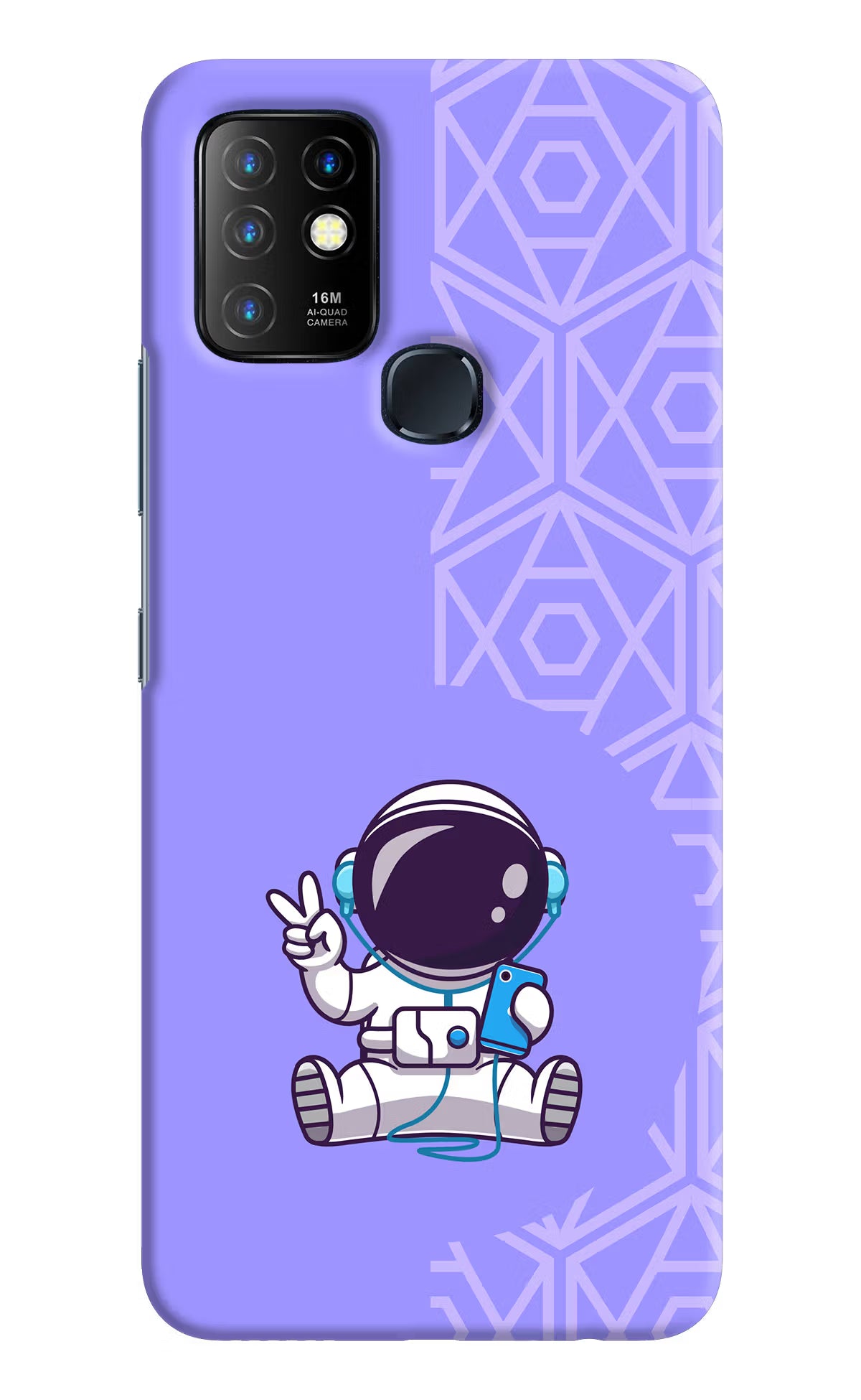 Cute Astronaut Chilling Infinix Hot 10 Back Cover - Cute Astronaut Chilling Infinix Hot 10 Hard Case Back Cover by Casekaro Cute Astronaut Chilling Infinix Hot 10 Hard Case Back Cover by Casekaro