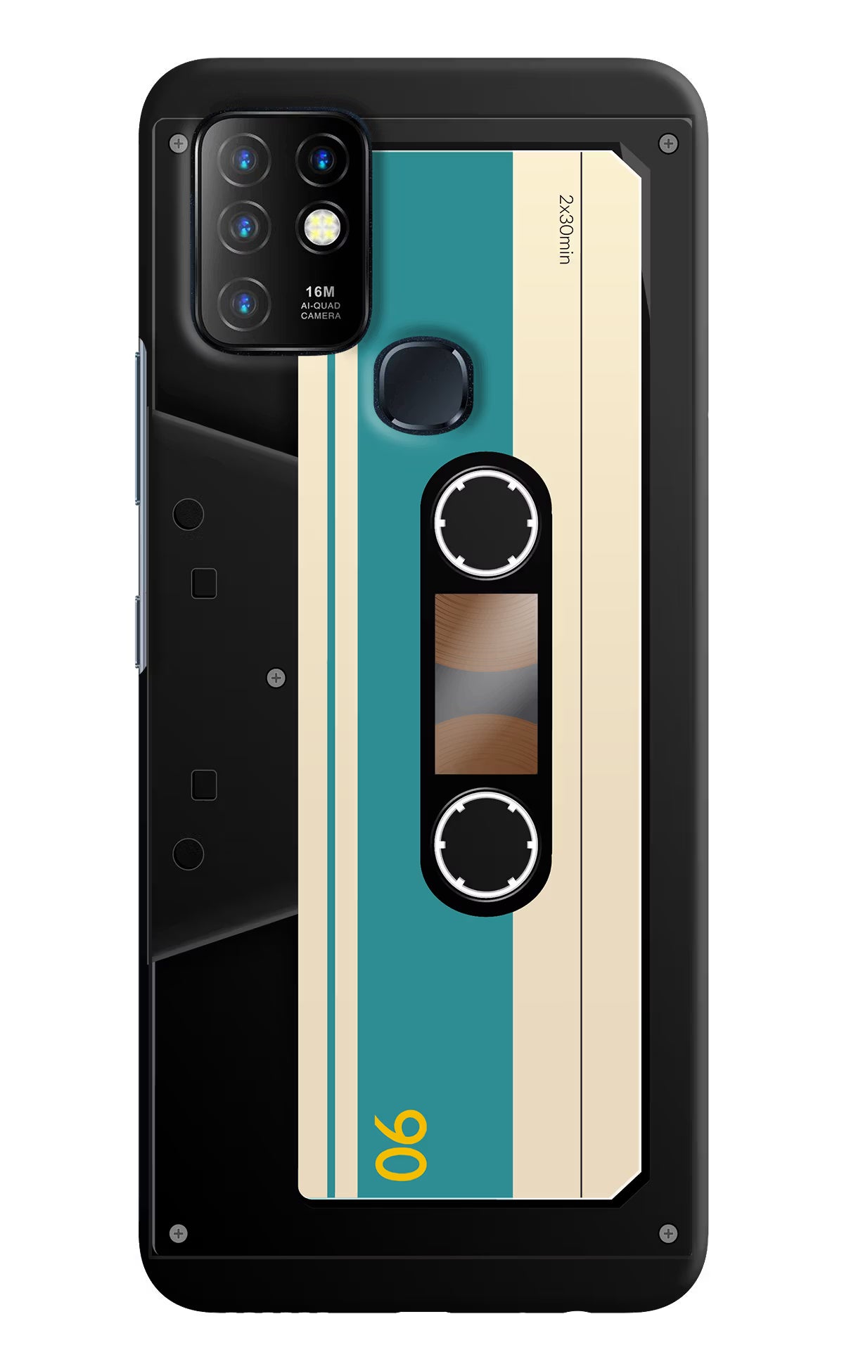 Cassette Infinix Hot 10 Back Cover - Cassette Infinix Hot 10 Hard Case Back Cover by Casekaro Cassette Infinix Hot 10 Hard Case Back Cover by Casekaro