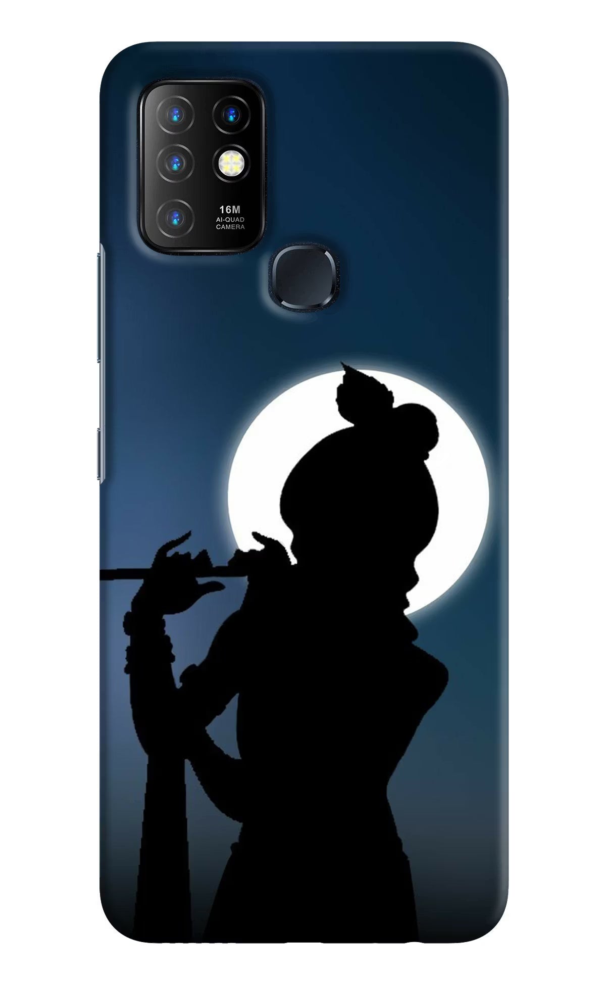 Shri Krishna Silhouette Infinix Hot 10 Back Cover - Shri Krishna Silhouette Infinix Hot 10 Hard Case Back Cover by Casekaro Shri Krishna Silhouette Infinix Hot 10 Hard Case Back Cover by Casekaro
