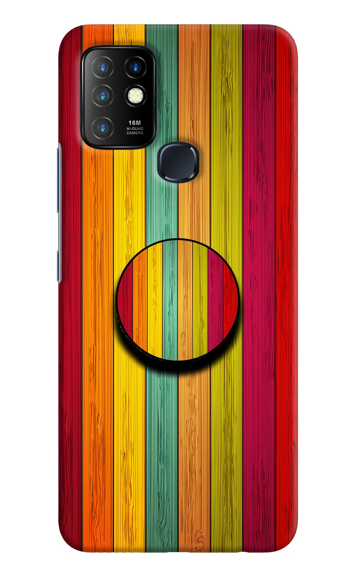 Multicolor Wooden Infinix Hot 10 Pop Case - Multicolor Wooden Infinix Hot 10 Pop Case by Casekaro Multicolor Wooden Infinix Hot 10 Pop Case by Casekaro