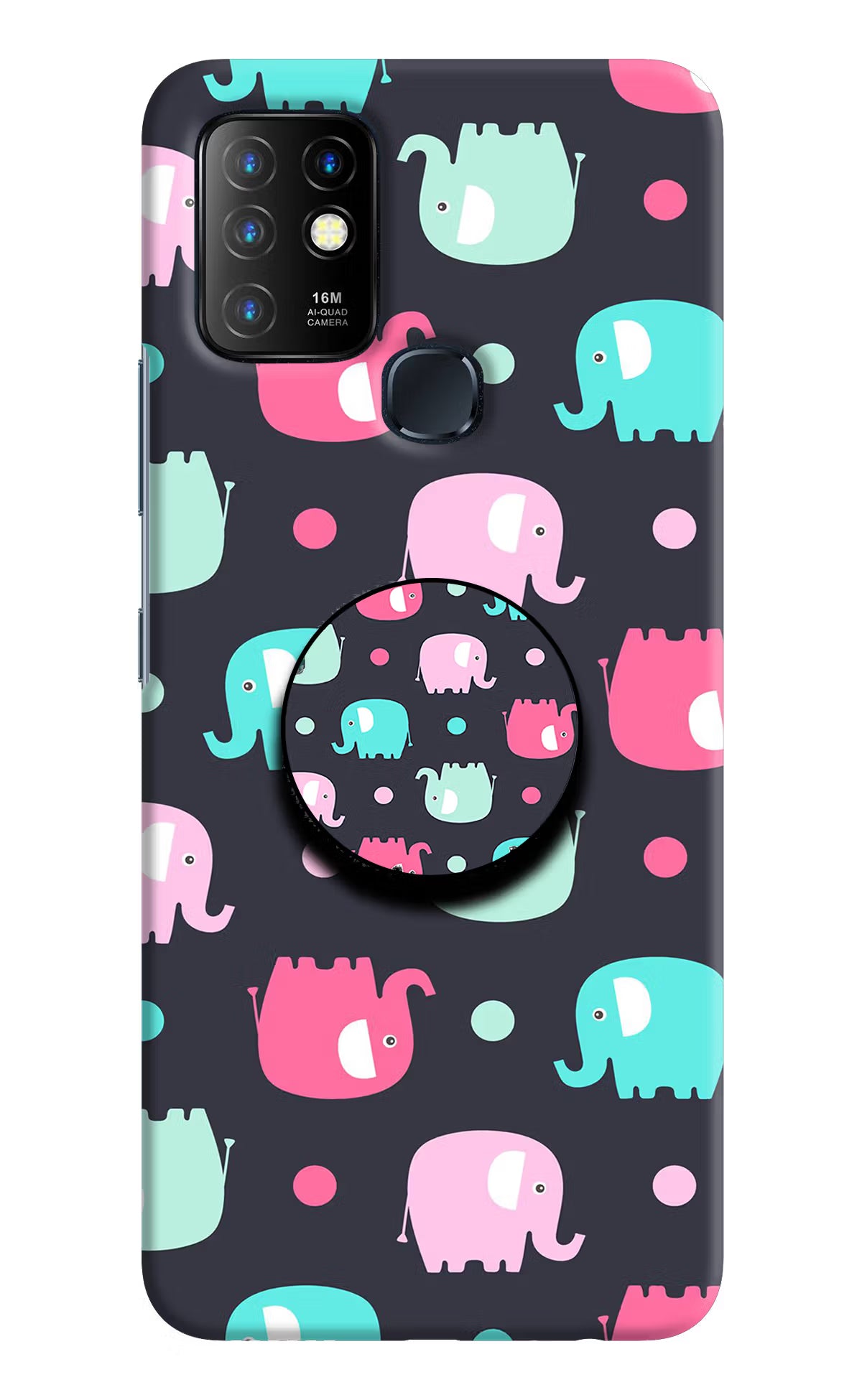 Baby Elephants Infinix Hot 10 Pop Case - Baby Elephants Infinix Hot 10 Pop Case by Casekaro Baby Elephants Infinix Hot 10 Pop Case by Casekaro