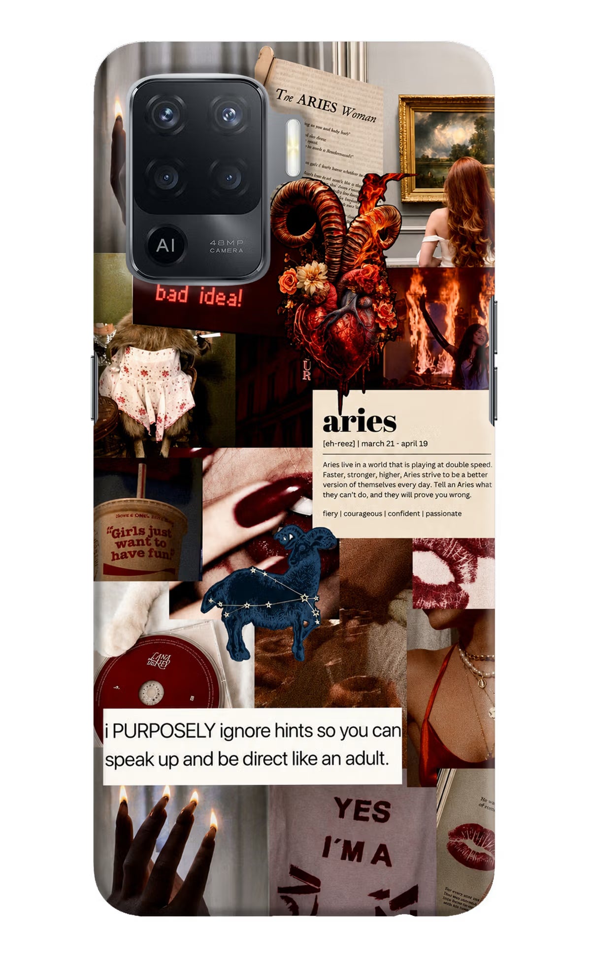 Zodiac Aries Oppo F19 Pro Back Cover - Zodiac Aries Oppo F19 Pro Back Cover Zodiac Aries Oppo F19 Pro Back Cover