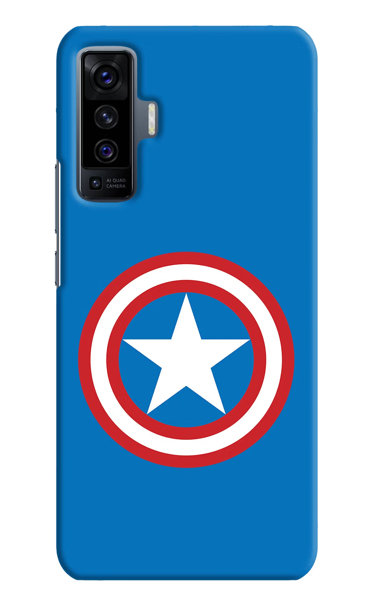 Captain America Logo Vivo X50 Back Cover - Captain America Logo Vivo X50 Hard Case Back Cover by Casekaro Captain America Logo Vivo X50 Hard Case Back Cover by Casekaro