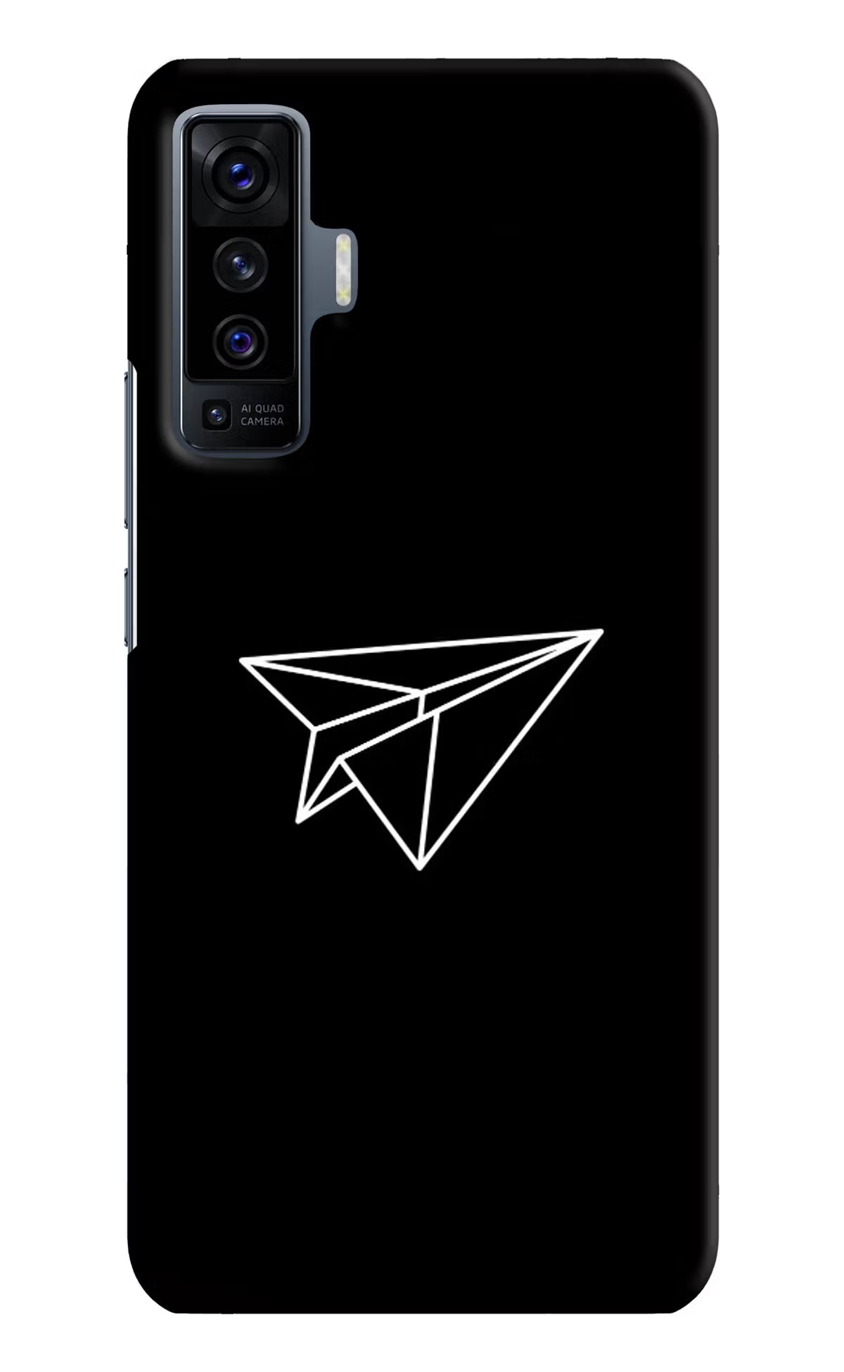 Paper Plane White Vivo X50 Back Cover - Paper Plane White Vivo X50 Hard Case Back Cover by Casekaro Paper Plane White Vivo X50 Hard Case Back Cover by Casekaro