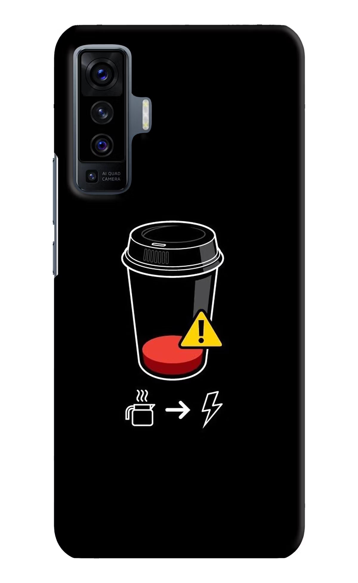 Coffee Vivo X50 Back Cover - Coffee Vivo X50 Hard Case Back Cover by Casekaro Coffee Vivo X50 Hard Case Back Cover by Casekaro