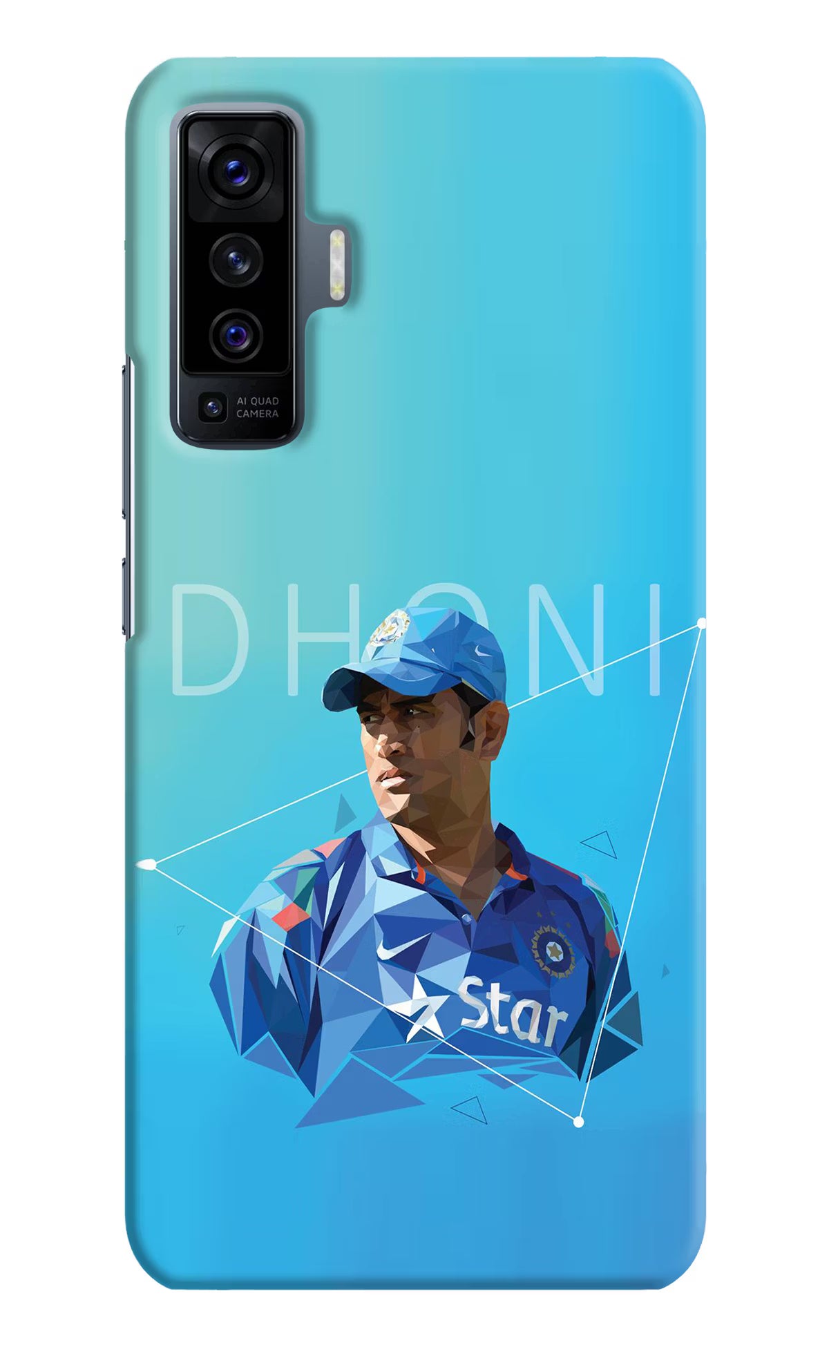 Dhoni Artwork Vivo X50 Back Cover - Dhoni Artwork Vivo X50 Hard Case Back Cover by Casekaro Dhoni Artwork Vivo X50 Hard Case Back Cover by Casekaro