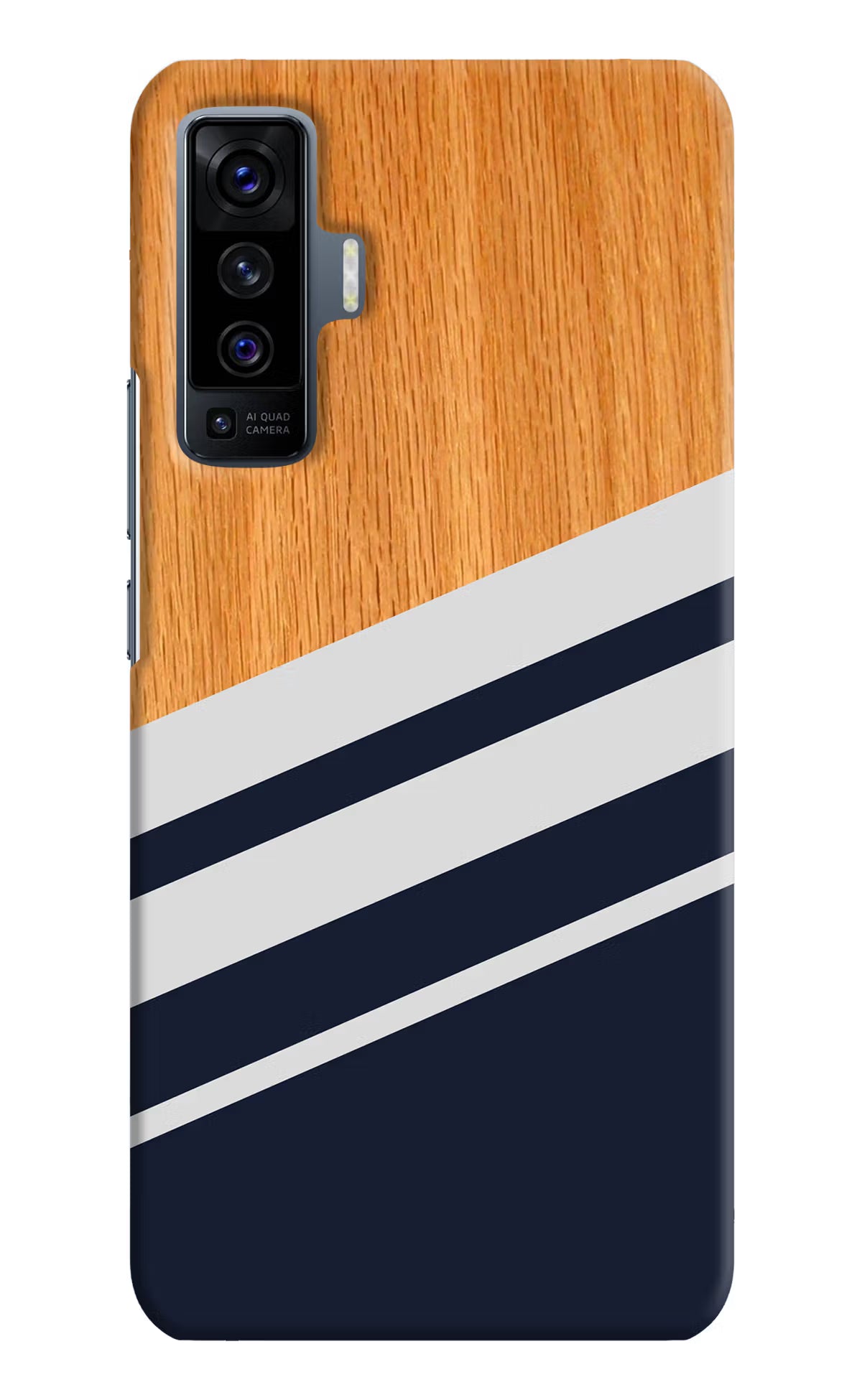 Blue and white wooden Vivo X50 Back Cover - Blue and white wooden Vivo X50 Hard Case Back Cover by Casekaro Blue and white wooden Vivo X50 Hard Case Back Cover by Casekaro