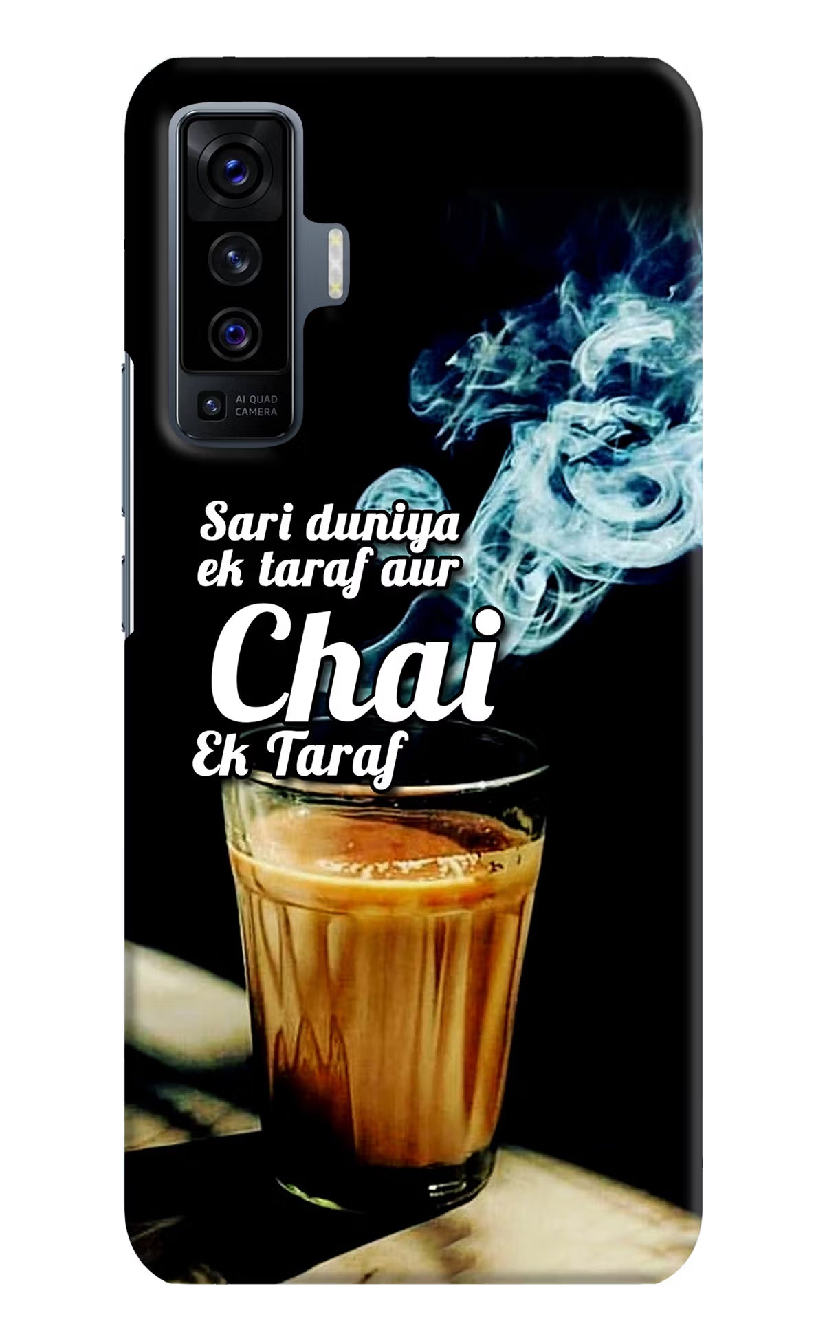 Chai Ek Taraf Quote Vivo X50 Back Cover - Chai Ek Taraf Quote Vivo X50 Hard Case Back Cover by Casekaro Chai Ek Taraf Quote Vivo X50 Hard Case Back Cover by Casekaro