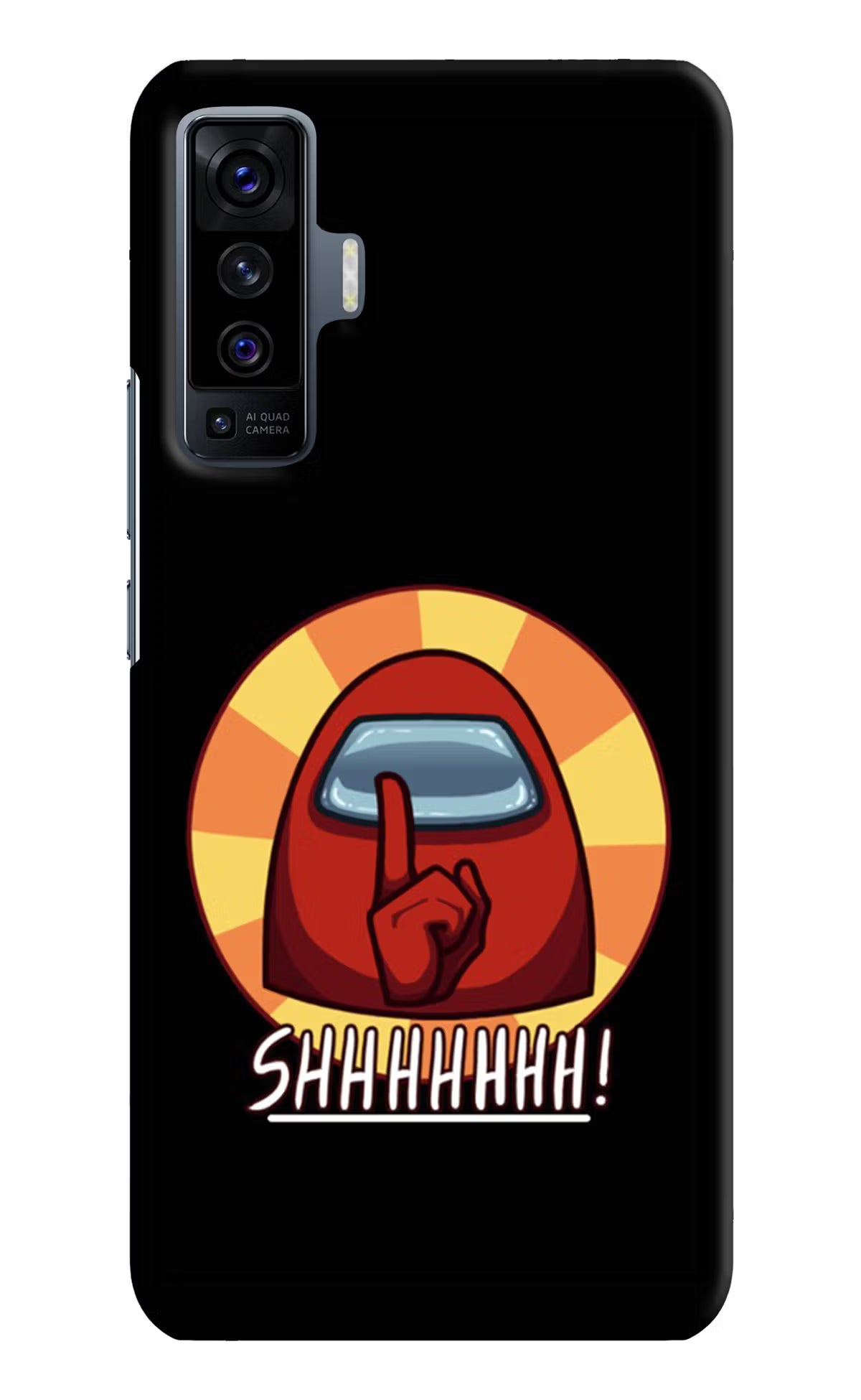 Among Us Shhh! Vivo X50 Back Cover - Among Us Shhh! Vivo X50 Hard Case Back Cover by Casekaro Among Us Shhh! Vivo X50 Hard Case Back Cover by Casekaro