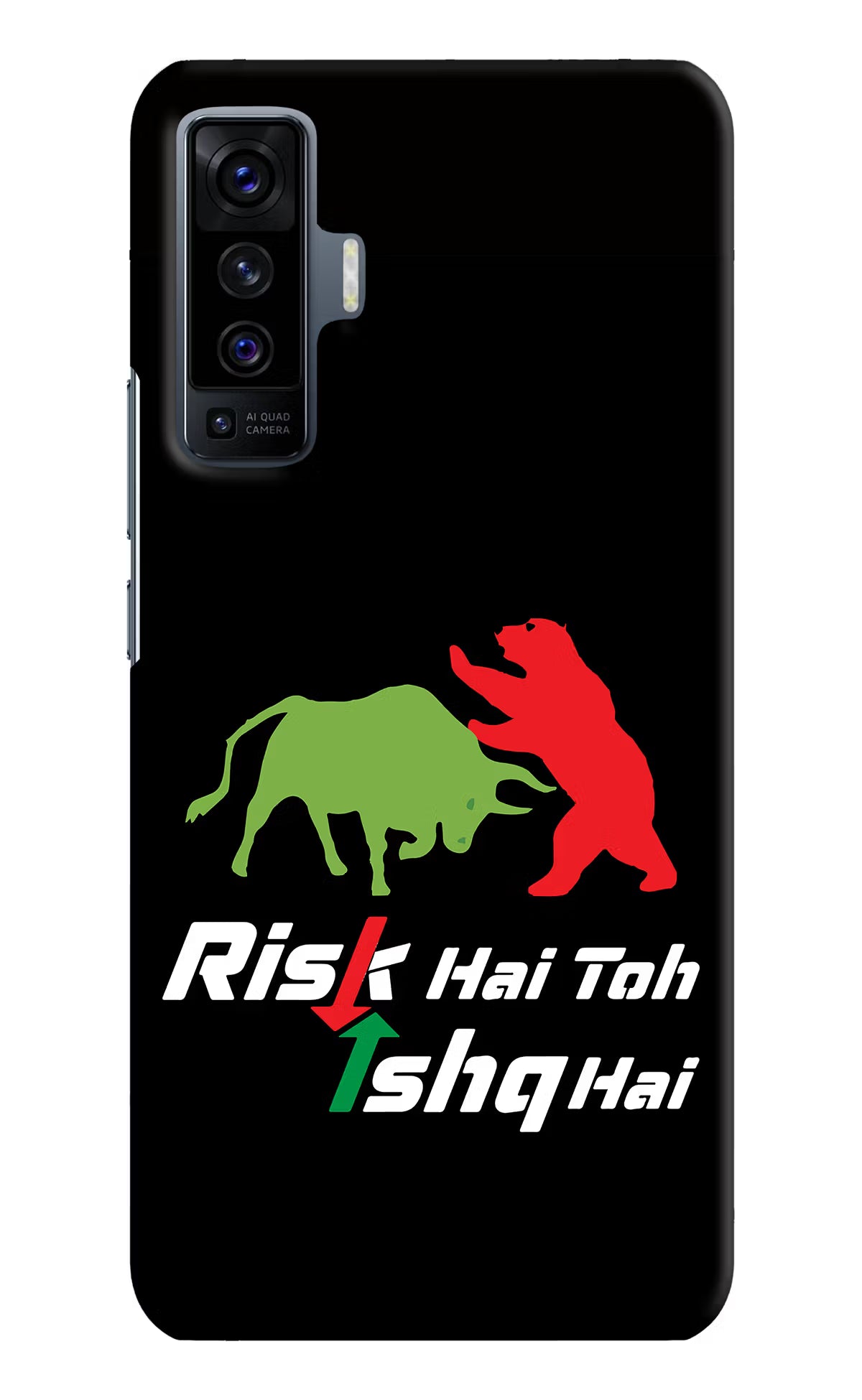 Risk Hai Toh Ishq Hai Vivo X50 Back Cover - Risk Hai Toh Ishq Hai Vivo X50 Hard Case Back Cover by Casekaro Risk Hai Toh Ishq Hai Vivo X50 Hard Case Back Cover by Casekaro