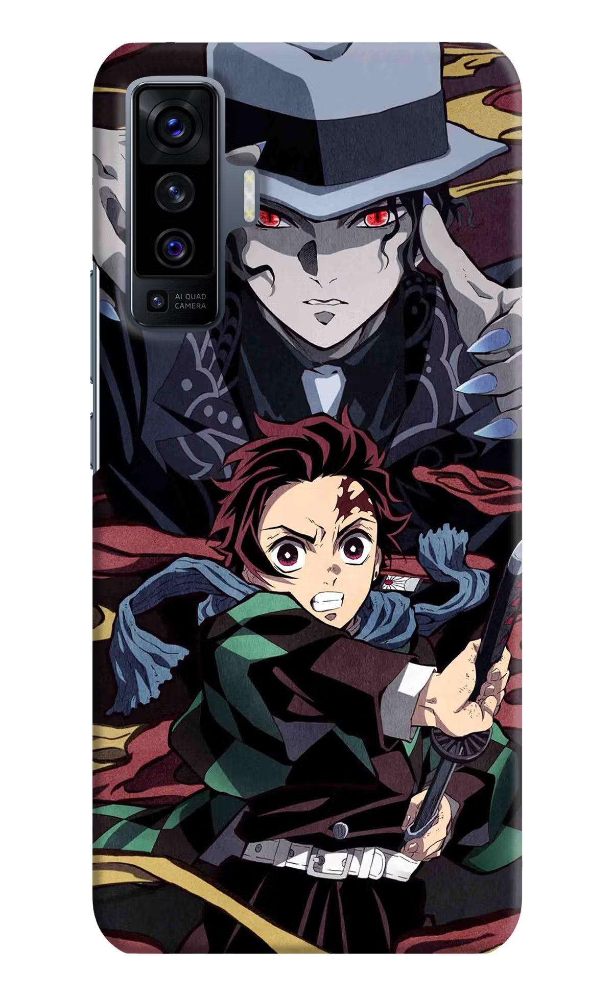 Demon Slayer Vivo X50 Back Cover - Demon Slayer Vivo X50 Hard Case Back Cover by Casekaro Demon Slayer Vivo X50 Hard Case Back Cover by Casekaro