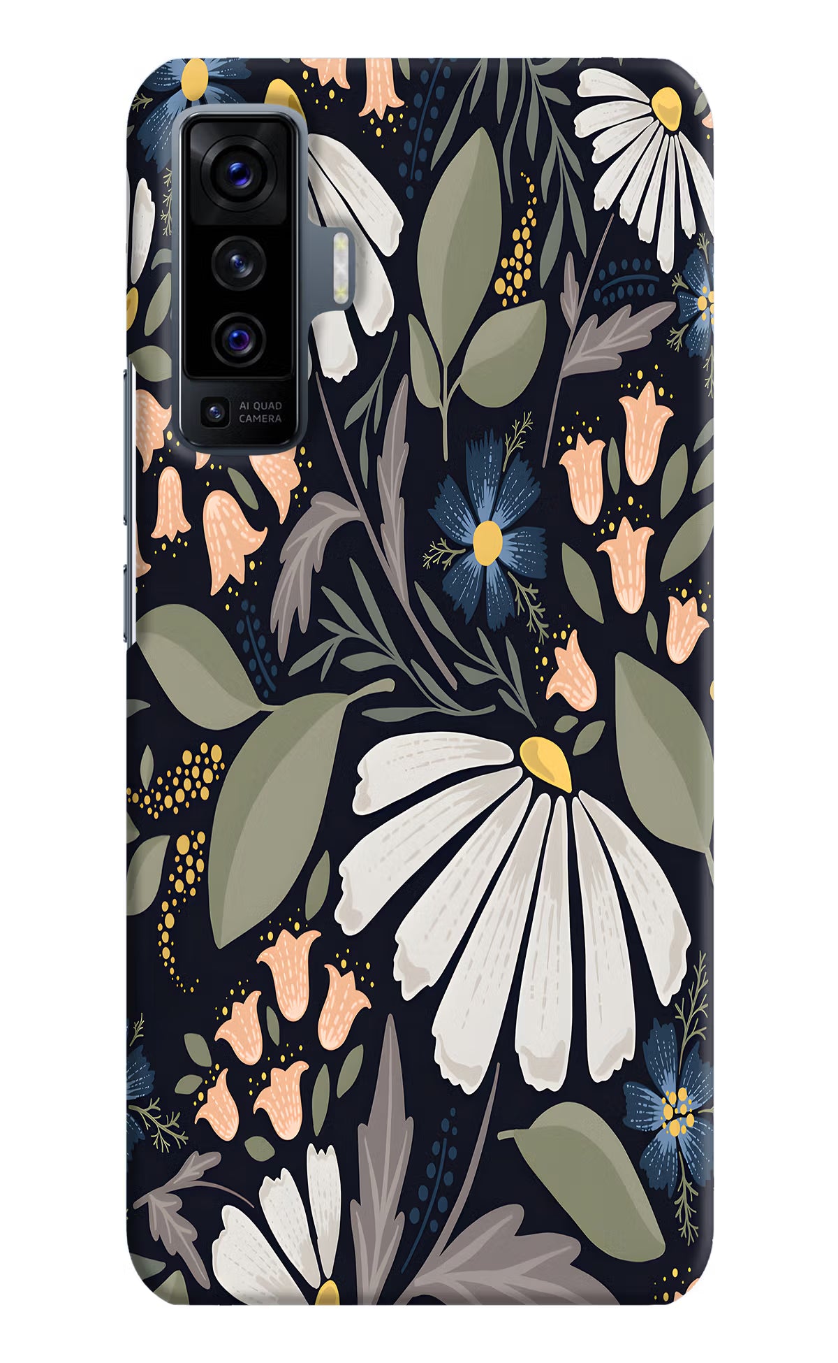 Flowers Art Vivo X50 Back Cover - Flowers Art Vivo X50 Hard Case Back Cover by Casekaro Flowers Art Vivo X50 Hard Case Back Cover by Casekaro