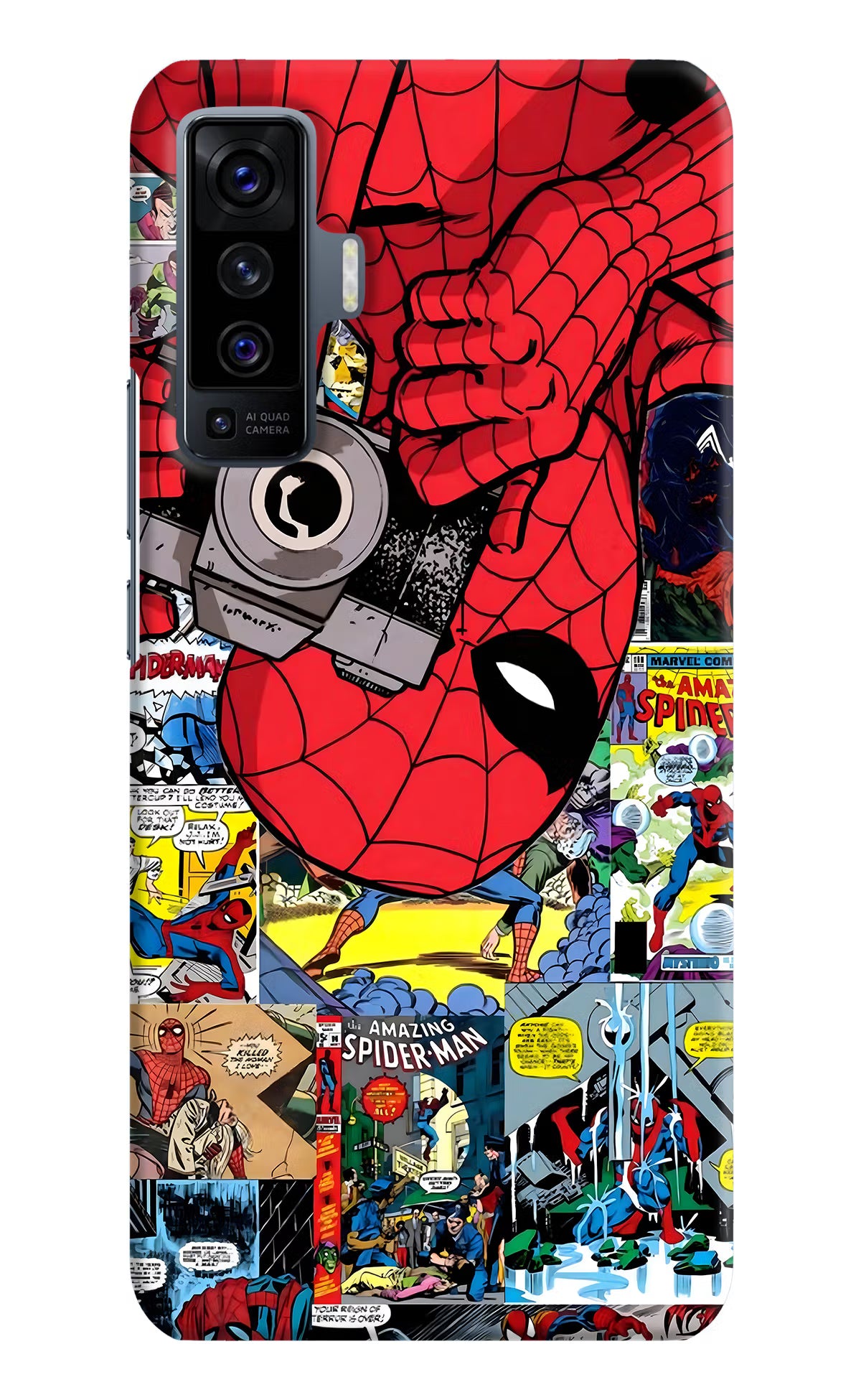 Spider Man Vivo X50 Back Cover - Spider Man Vivo X50 Hard Case Back Cover by Casekaro Spider Man Vivo X50 Hard Case Back Cover by Casekaro