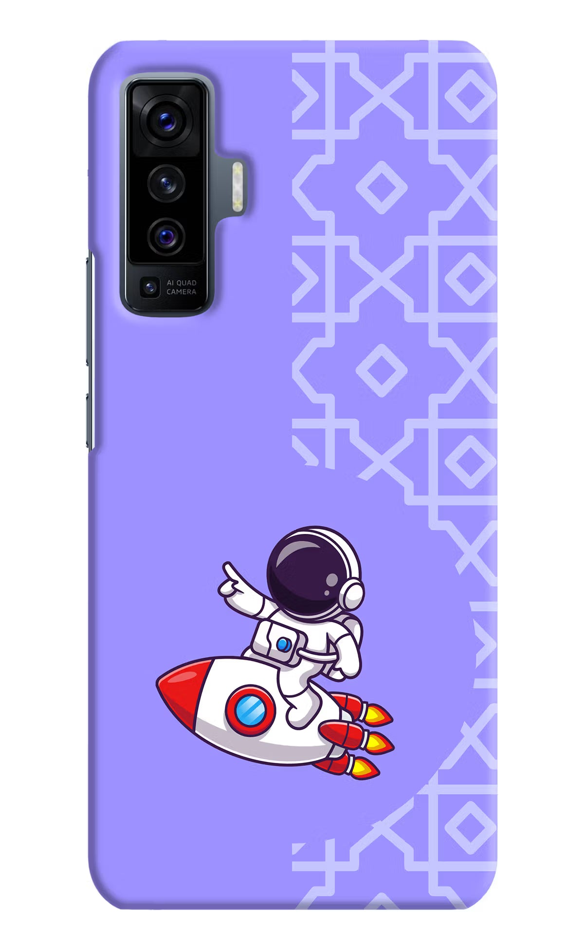 Cute Astronaut Vivo X50 Back Cover - Cute Astronaut Vivo X50 Hard Case Back Cover by Casekaro Cute Astronaut Vivo X50 Hard Case Back Cover by Casekaro