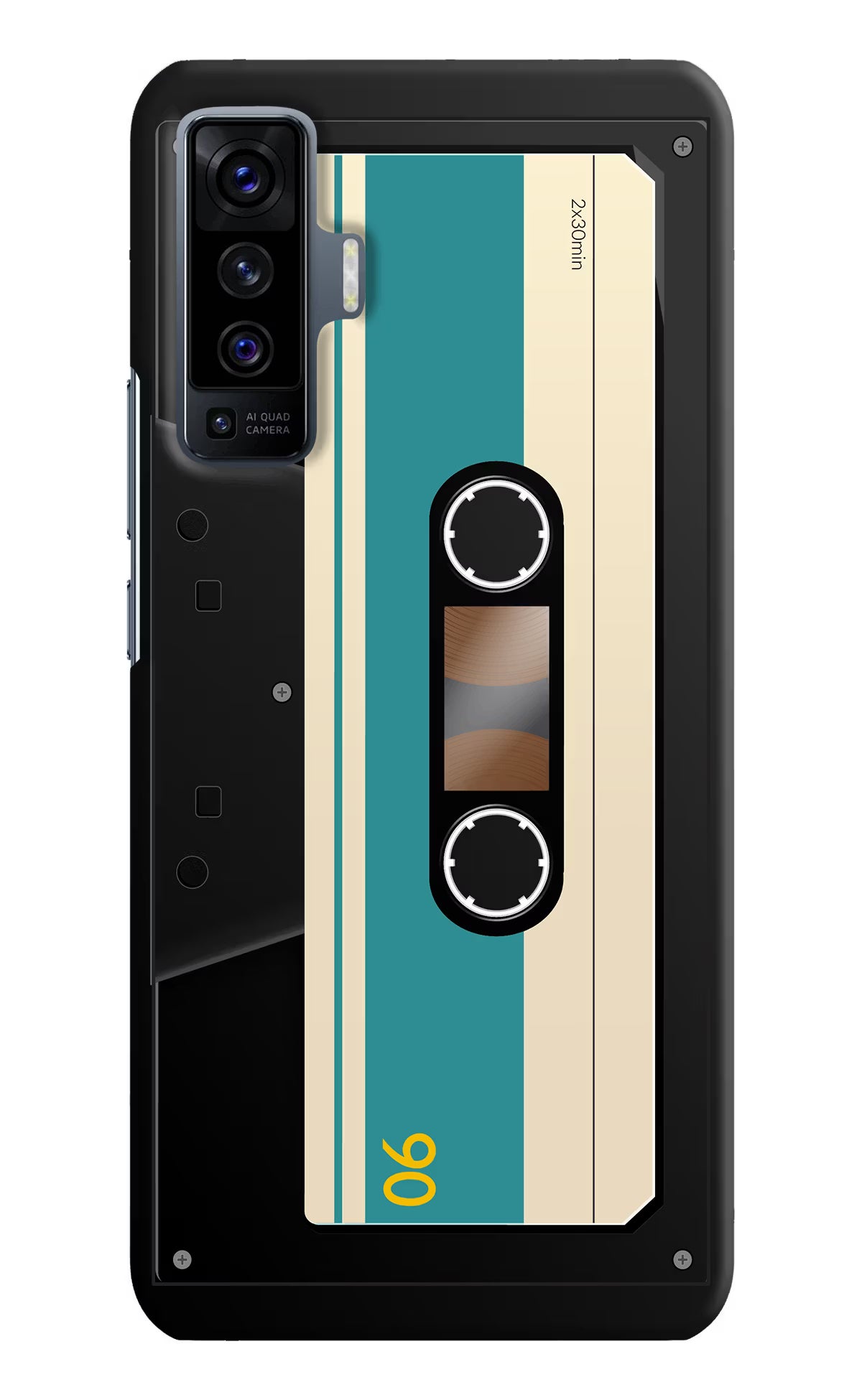 Cassette Vivo X50 Back Cover - Cassette Vivo X50 Hard Case Back Cover by Casekaro Cassette Vivo X50 Hard Case Back Cover by Casekaro