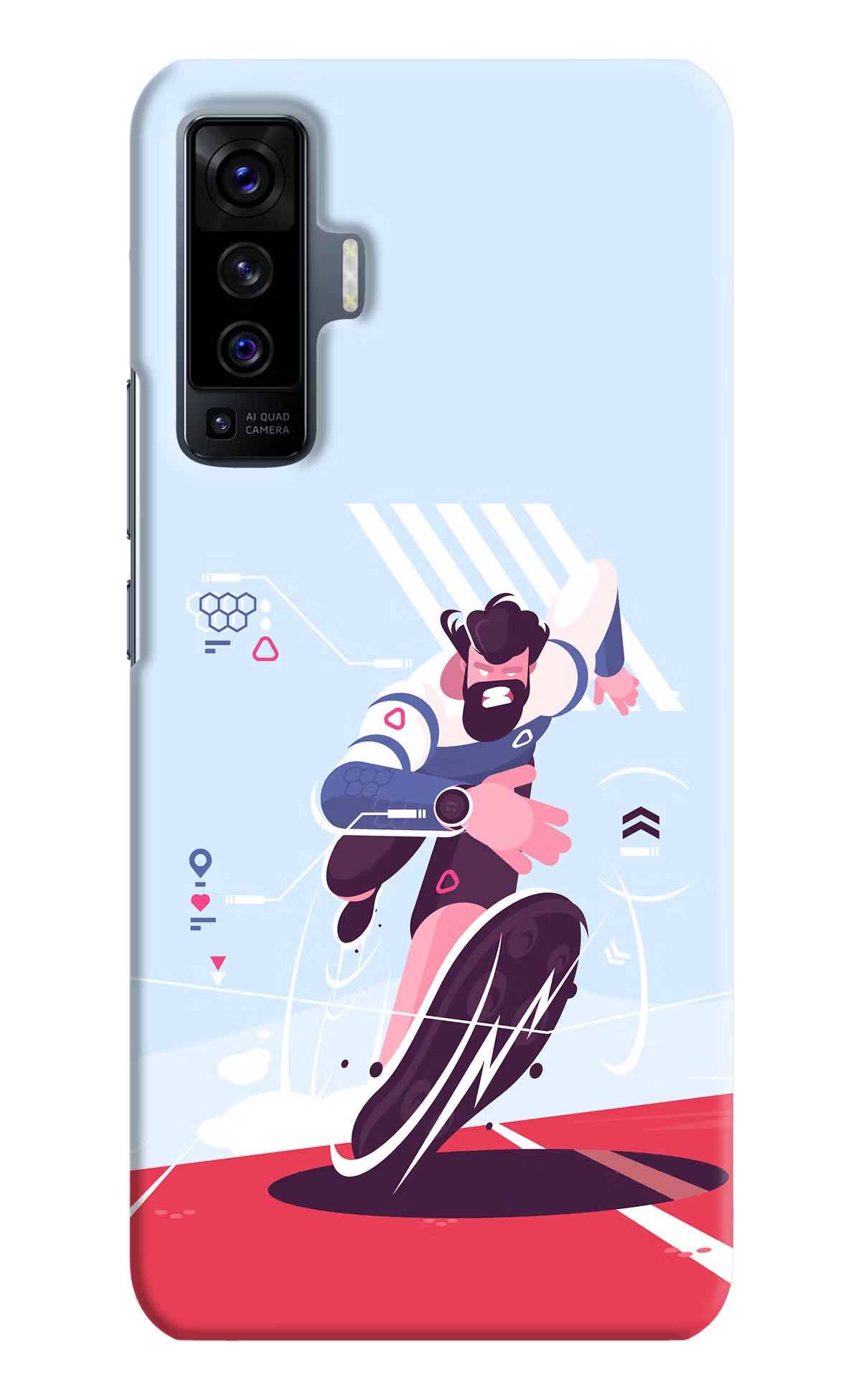 Run Pro Vivo X50 Back Cover - Run Pro Vivo X50 Hard Case Back Cover by Casekaro Run Pro Vivo X50 Hard Case Back Cover by Casekaro