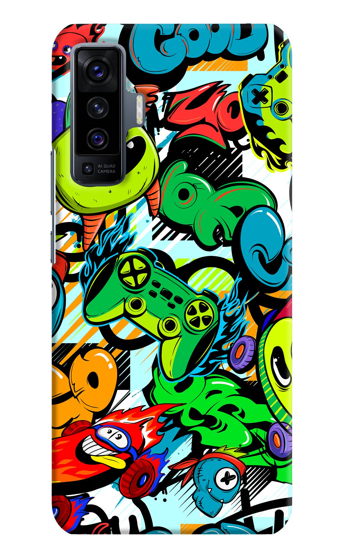 Game Doodle Vivo X50 Back Cover - Game Doodle Vivo X50 Hard Case Back Cover by Casekaro Game Doodle Vivo X50 Hard Case Back Cover by Casekaro