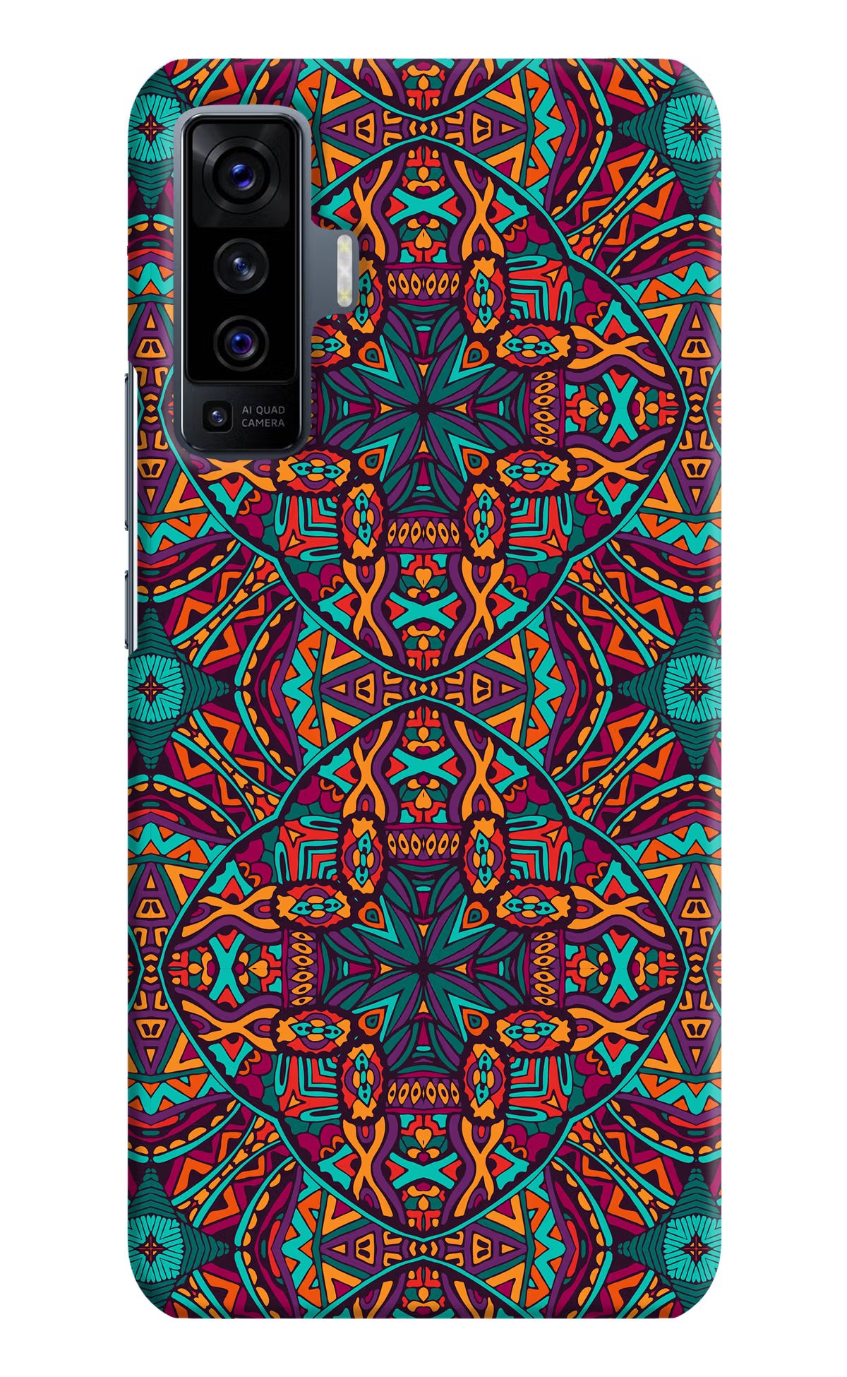Colour Mandala Vivo X50 Back Cover - Colour Mandala Vivo X50 Hard Case Back Cover by Casekaro Colour Mandala Vivo X50 Hard Case Back Cover by Casekaro