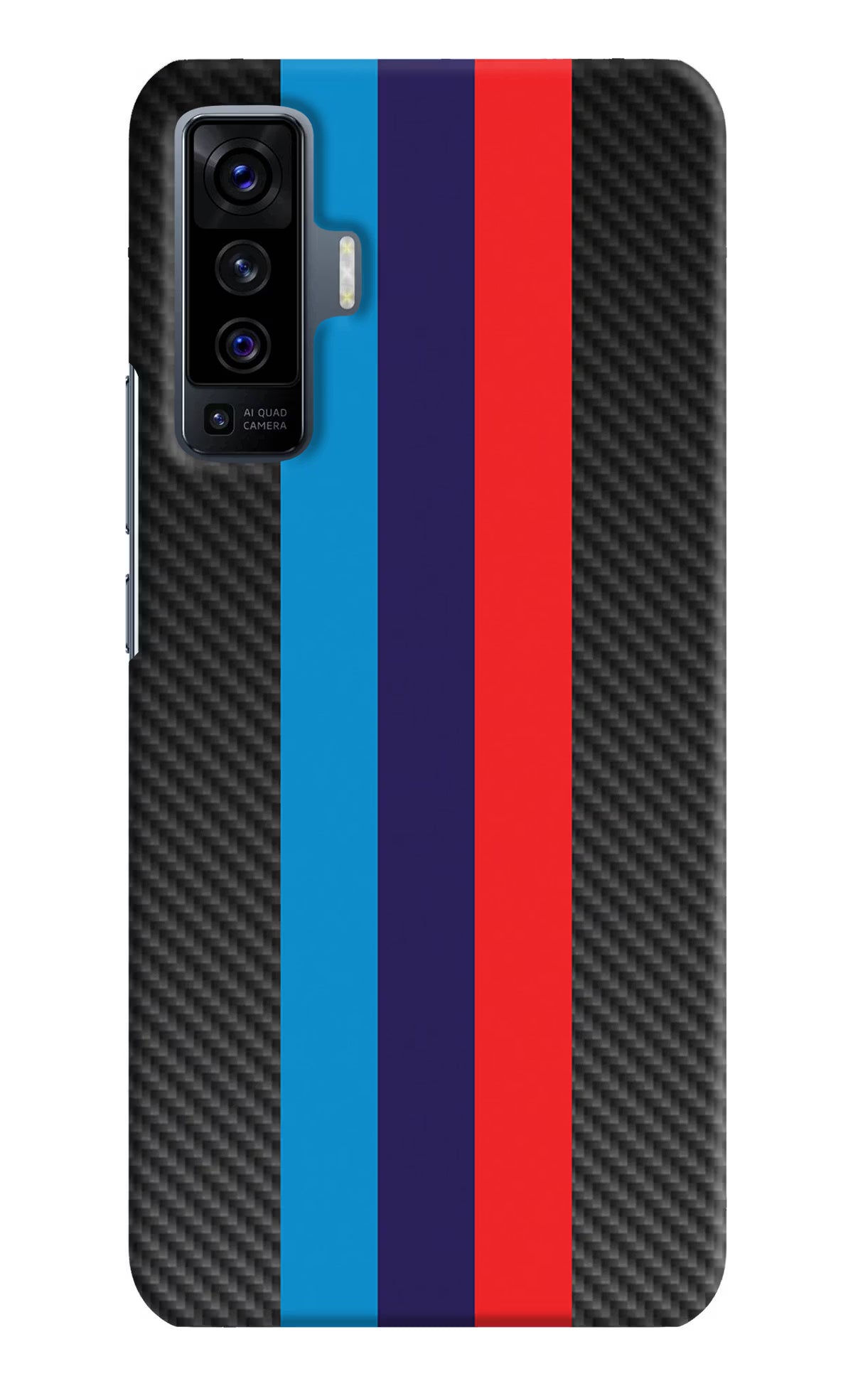 BMW Stripes Pattern Vivo X50 Back Cover - BMW Stripes Pattern Vivo X50 Hard Case Back Cover by Casekaro BMW Stripes Pattern Vivo X50 Hard Case Back Cover by Casekaro