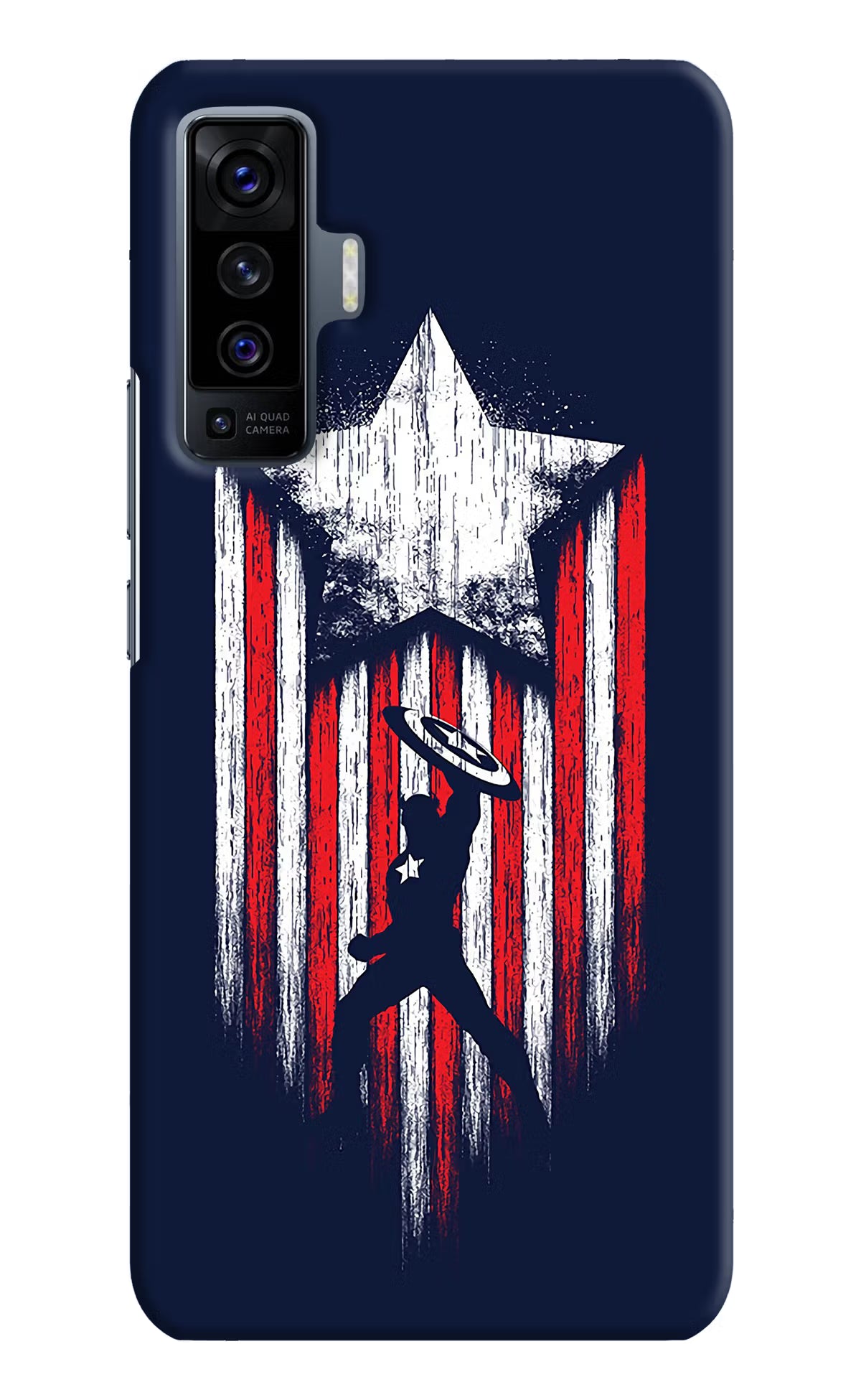 Captain America Marvel Art Vivo X50 Back Cover - Captain America Marvel Art Vivo X50 Hard Case Back Cover by Casekaro Captain America Marvel Art Vivo X50 Hard Case Back Cover by Casekaro