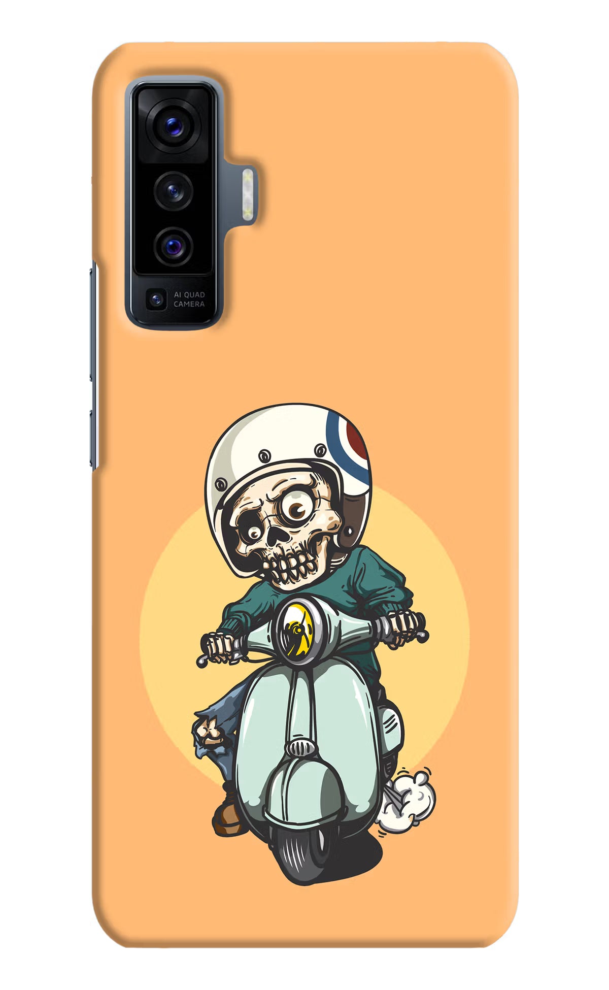 Undead Biker Vivo X50 Back Cover - Undead Biker Vivo X50 Hard Case Back Cover by Casekaro Undead Biker Vivo X50 Hard Case Back Cover by Casekaro