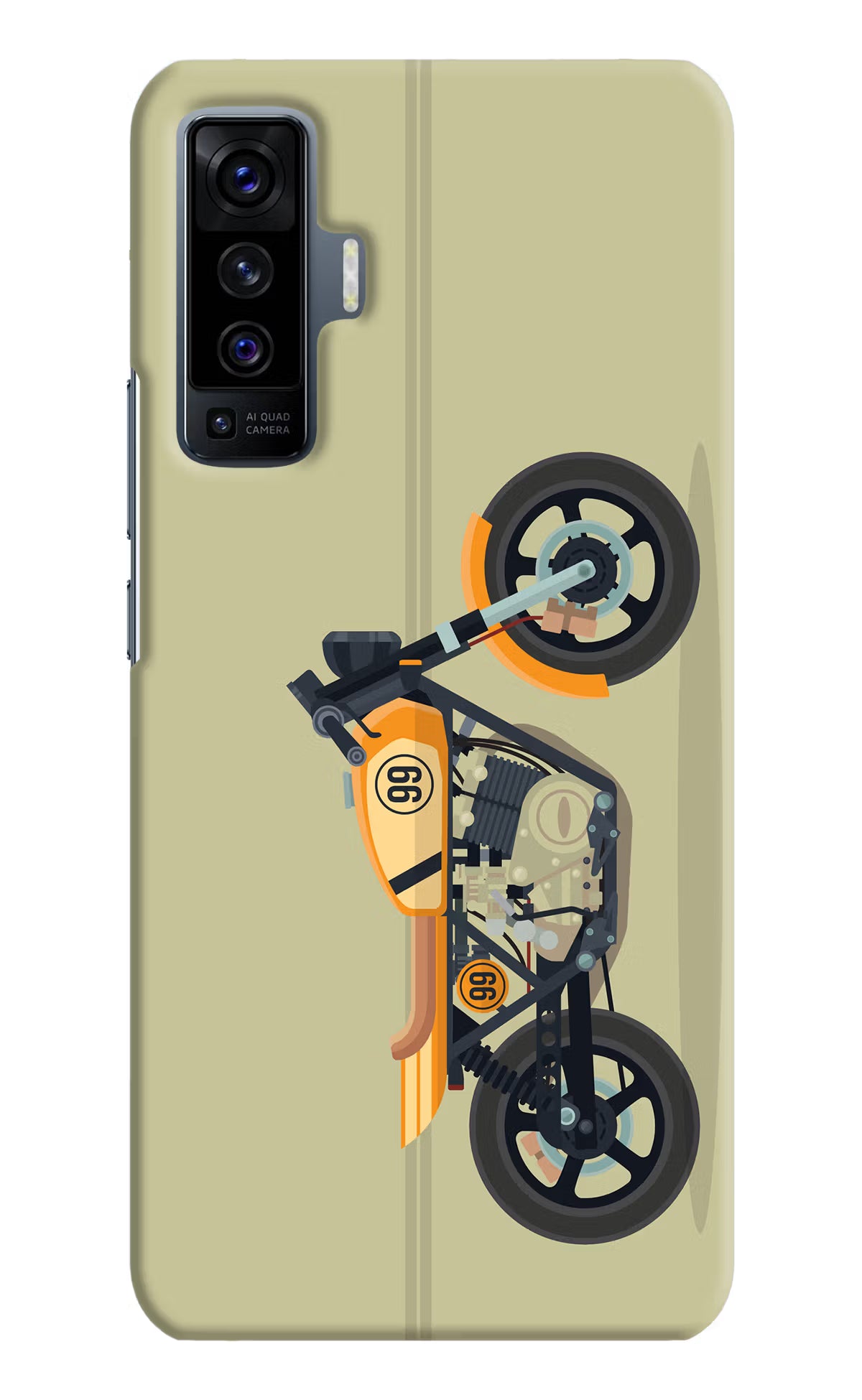 Vertical Speedster Vivo X50 Back Cover - Vertical Speedster Vivo X50 Hard Case Back Cover by Casekaro Vertical Speedster Vivo X50 Hard Case Back Cover by Casekaro