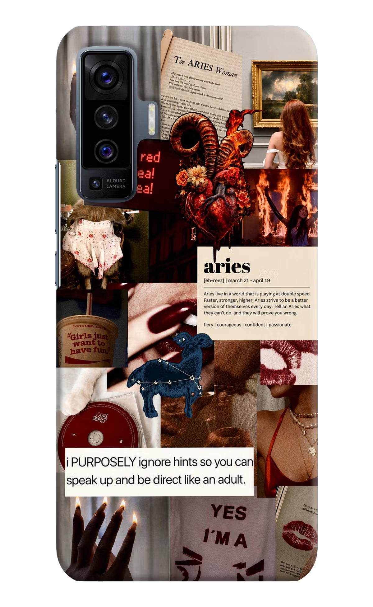 Zodiac Aries Vivo X50 Back Cover - Zodiac Aries Vivo X50 Back Cover Zodiac Aries Vivo X50 Back Cover