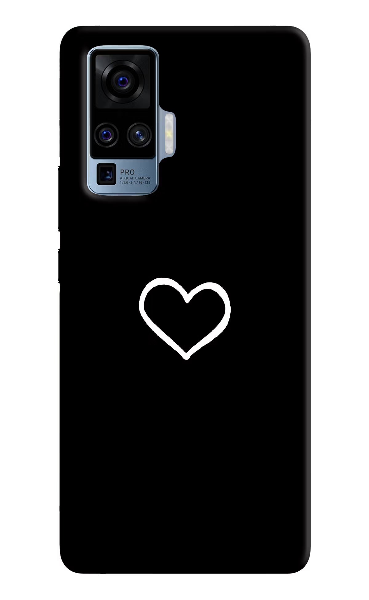 Heart Vivo X50 Pro Back Cover - Heart Vivo X50 Pro Hard Case Back Cover by Casekaro Heart Vivo X50 Pro Hard Case Back Cover by Casekaro