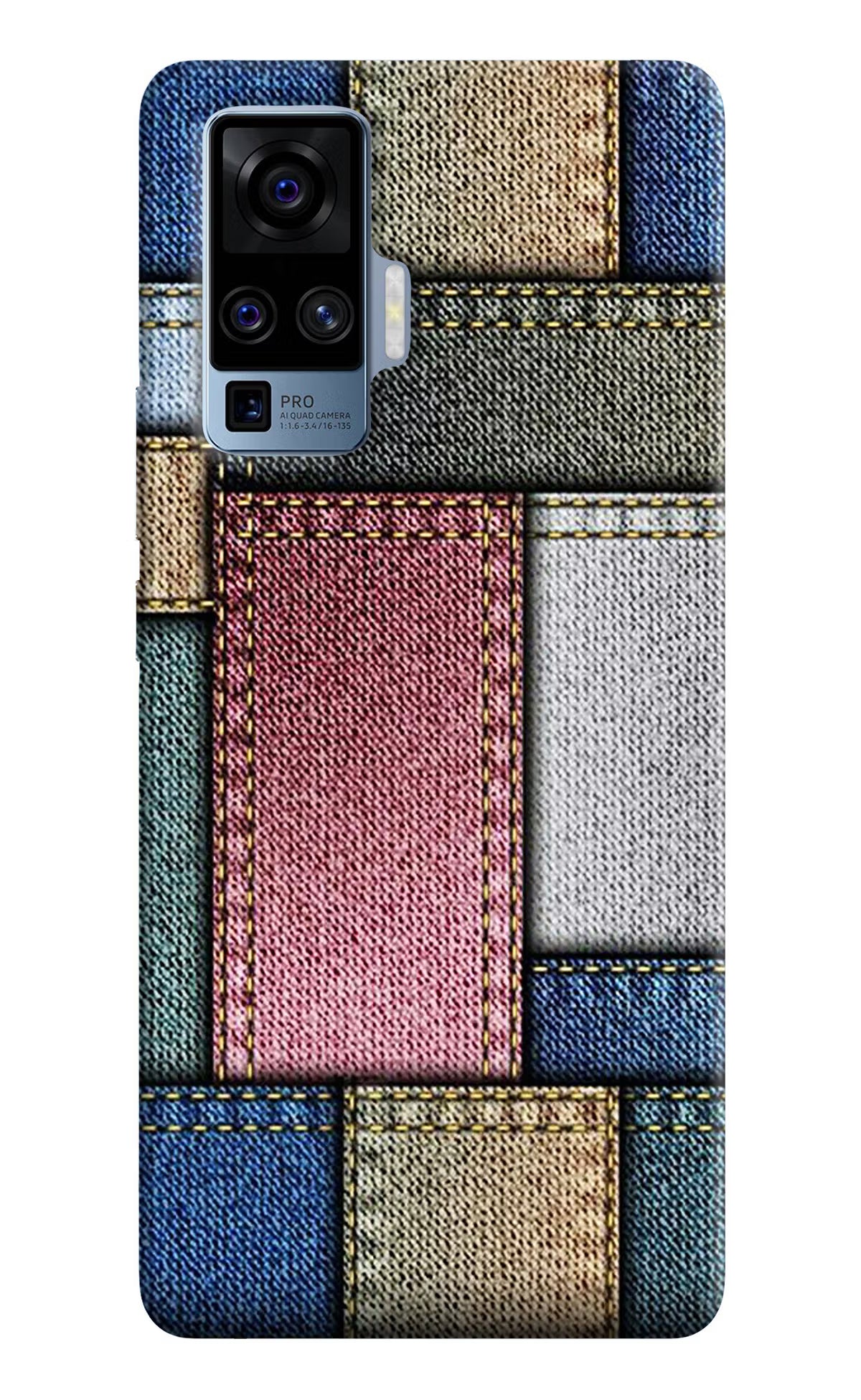 Multicolor Jeans Vivo X50 Pro Back Cover - Multicolor Jeans Vivo X50 Pro Hard Case Back Cover by Casekaro Multicolor Jeans Vivo X50 Pro Hard Case Back Cover by Casekaro