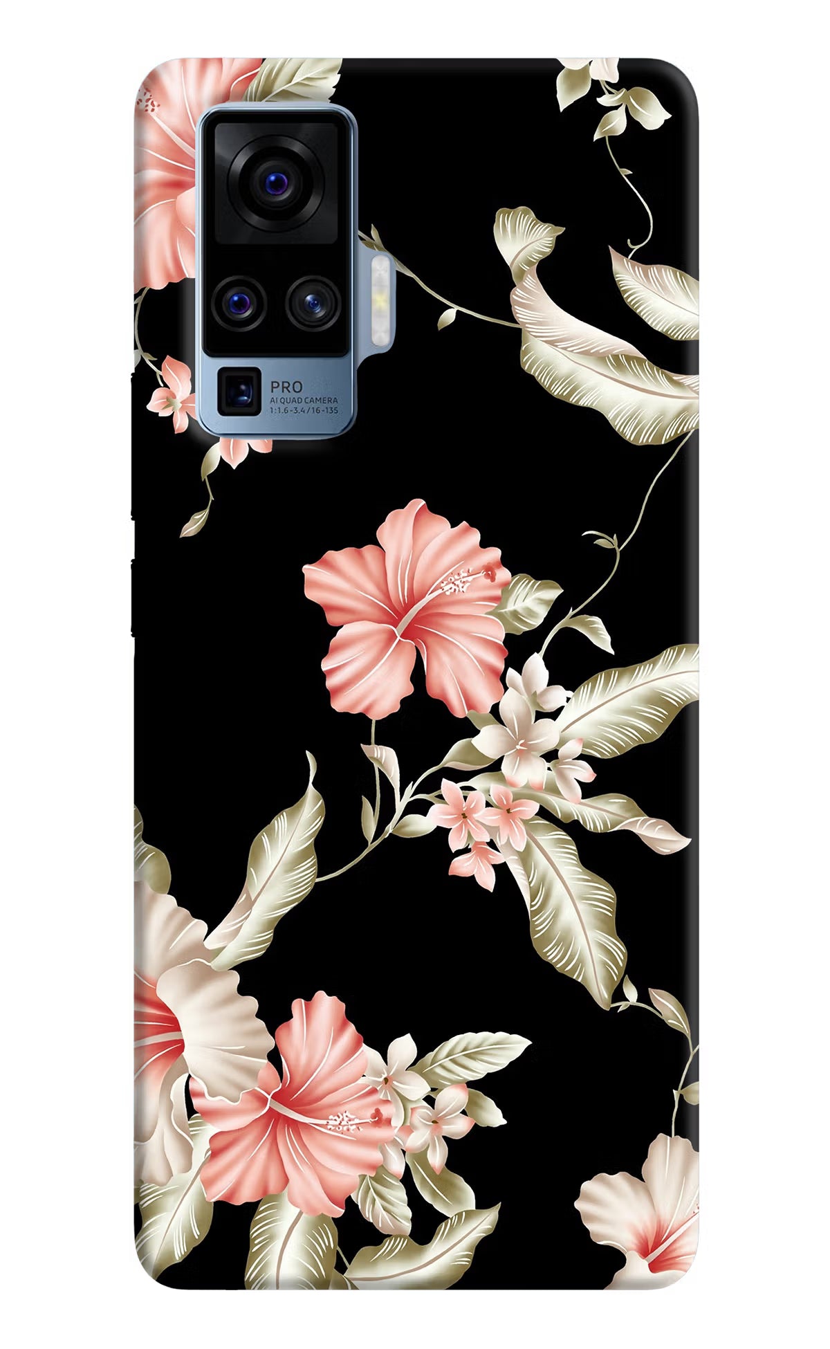 Flowers Vivo X50 Pro Back Cover - Flowers Vivo X50 Pro Hard Case Back Cover by Casekaro Flowers Vivo X50 Pro Hard Case Back Cover by Casekaro