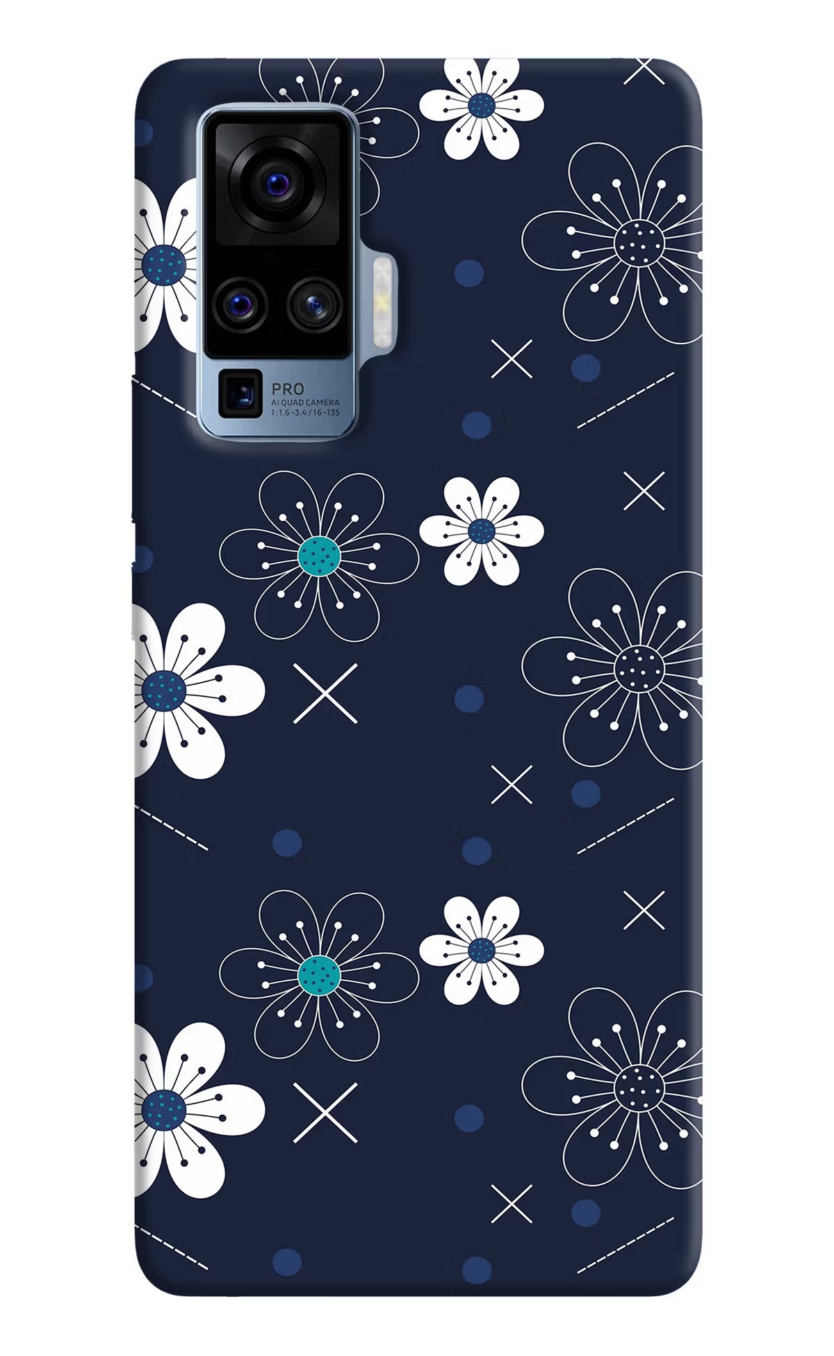 Flowers Vivo X50 Pro Back Cover - Flowers Vivo X50 Pro Hard Case Back Cover by Casekaro Flowers Vivo X50 Pro Hard Case Back Cover by Casekaro