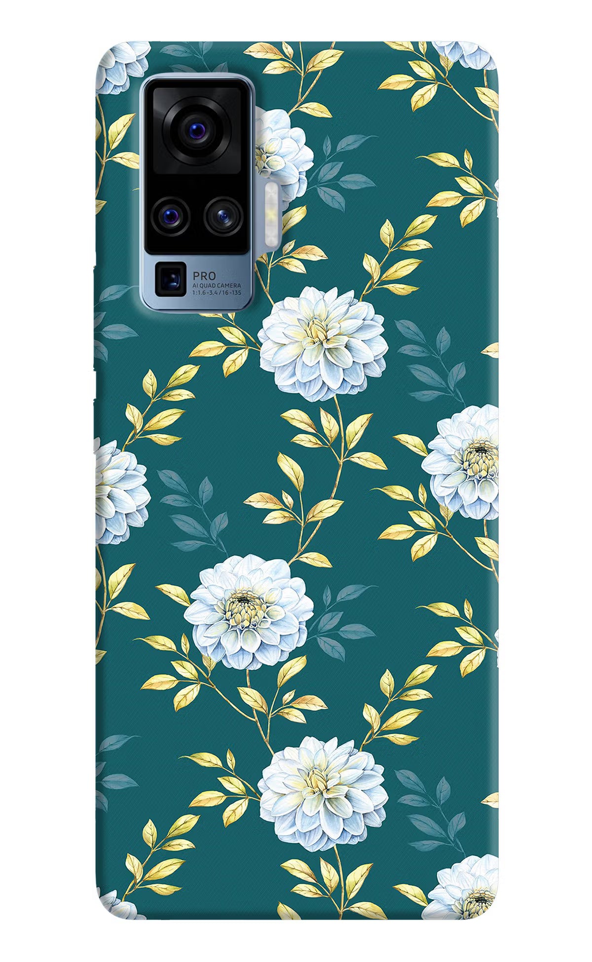 Flowers Vivo X50 Pro Back Cover - Flowers Vivo X50 Pro Hard Case Back Cover by Casekaro Flowers Vivo X50 Pro Hard Case Back Cover by Casekaro