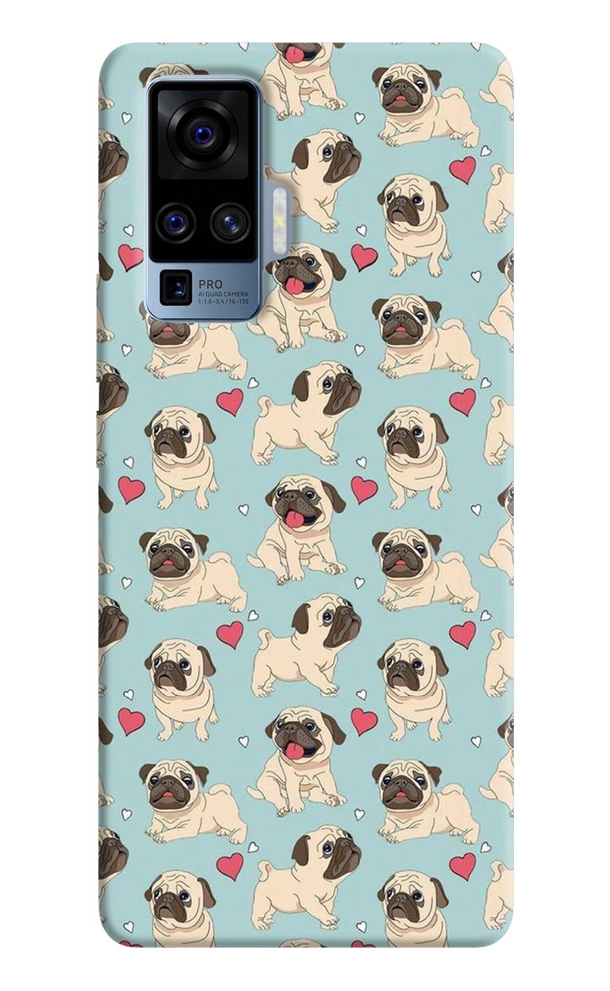 Pug Dog Vivo X50 Pro Back Cover - Pug Dog Vivo X50 Pro Hard Case Back Cover by Casekaro Pug Dog Vivo X50 Pro Hard Case Back Cover by Casekaro