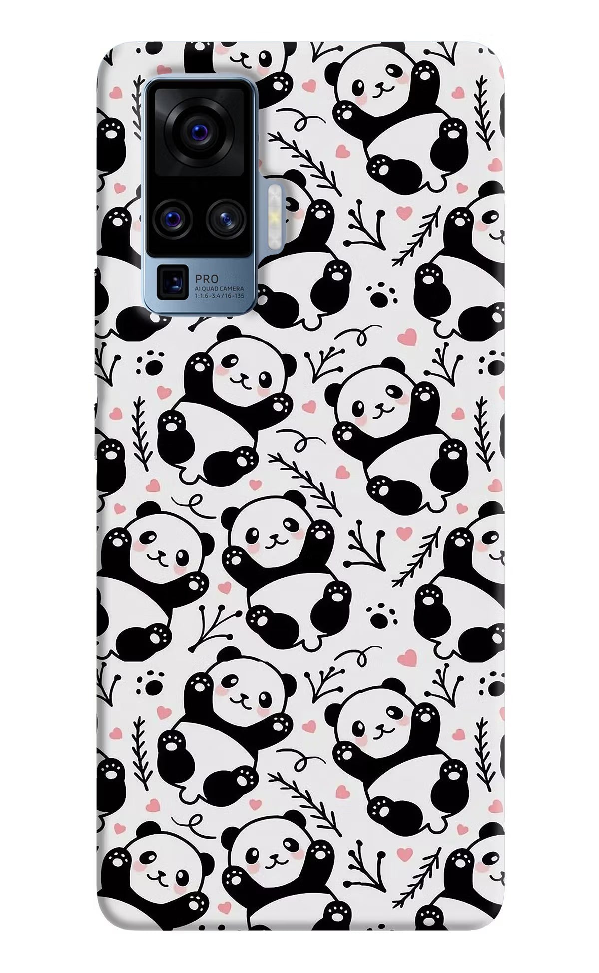 Cute Panda Vivo X50 Pro Back Cover - Cute Panda Vivo X50 Pro Hard Case Back Cover by Casekaro Cute Panda Vivo X50 Pro Hard Case Back Cover by Casekaro