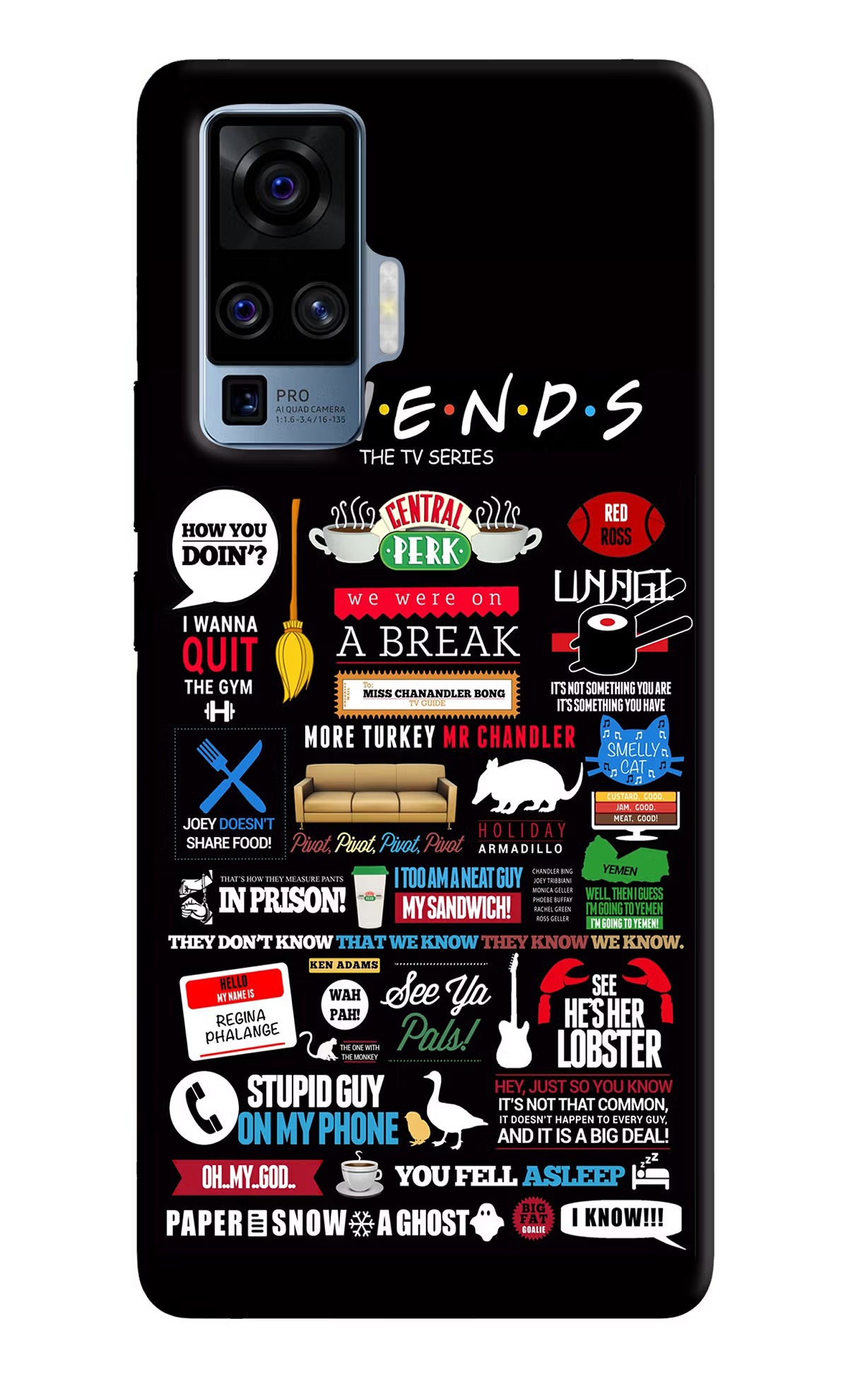 FRIENDS Vivo X50 Pro Back Cover - FRIENDS Vivo X50 Pro Hard Case Back Cover by Casekaro FRIENDS Vivo X50 Pro Hard Case Back Cover by Casekaro