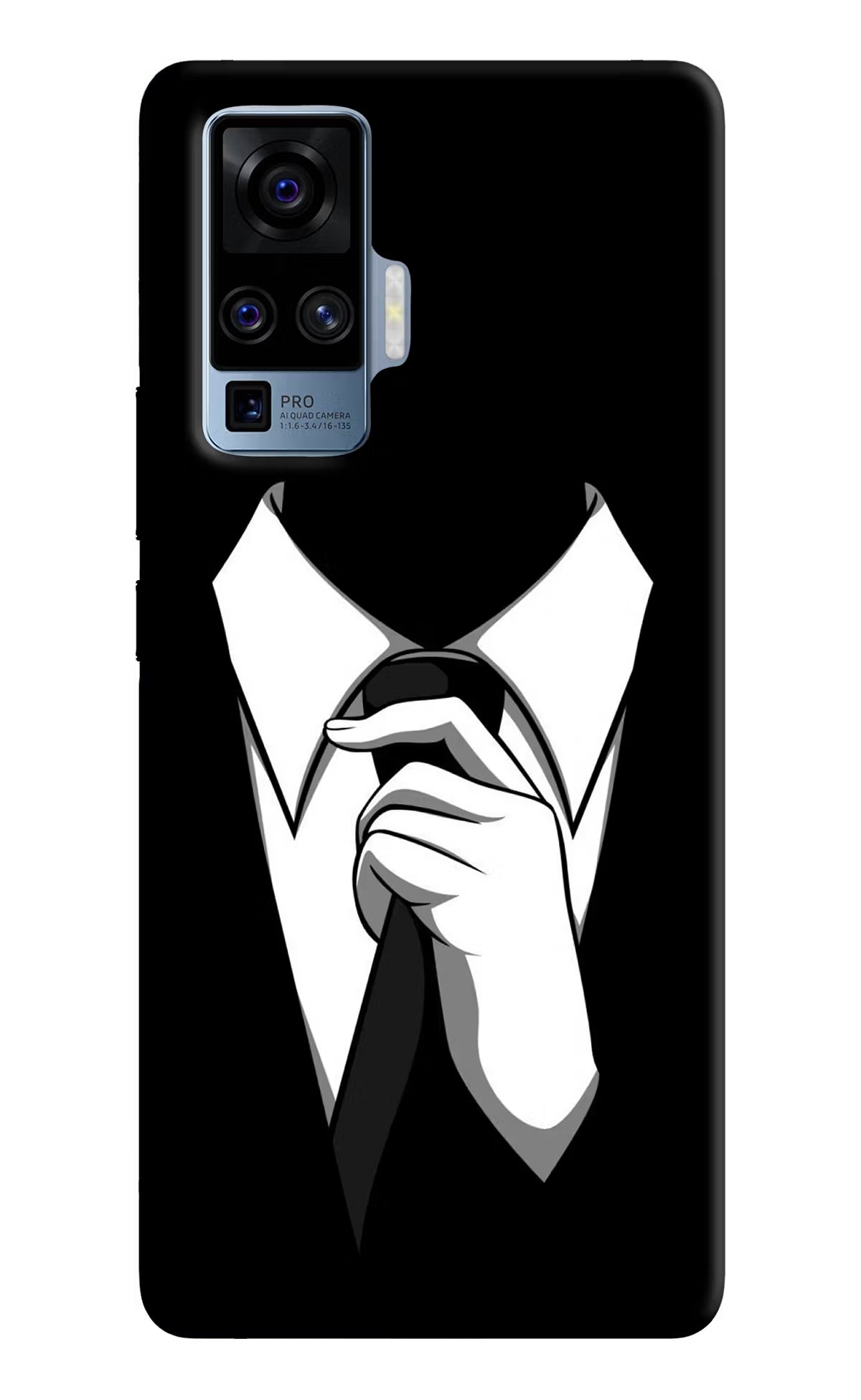 Black Tie Vivo X50 Pro Back Cover - Black Tie Vivo X50 Pro Hard Case Back Cover by Casekaro Black Tie Vivo X50 Pro Hard Case Back Cover by Casekaro