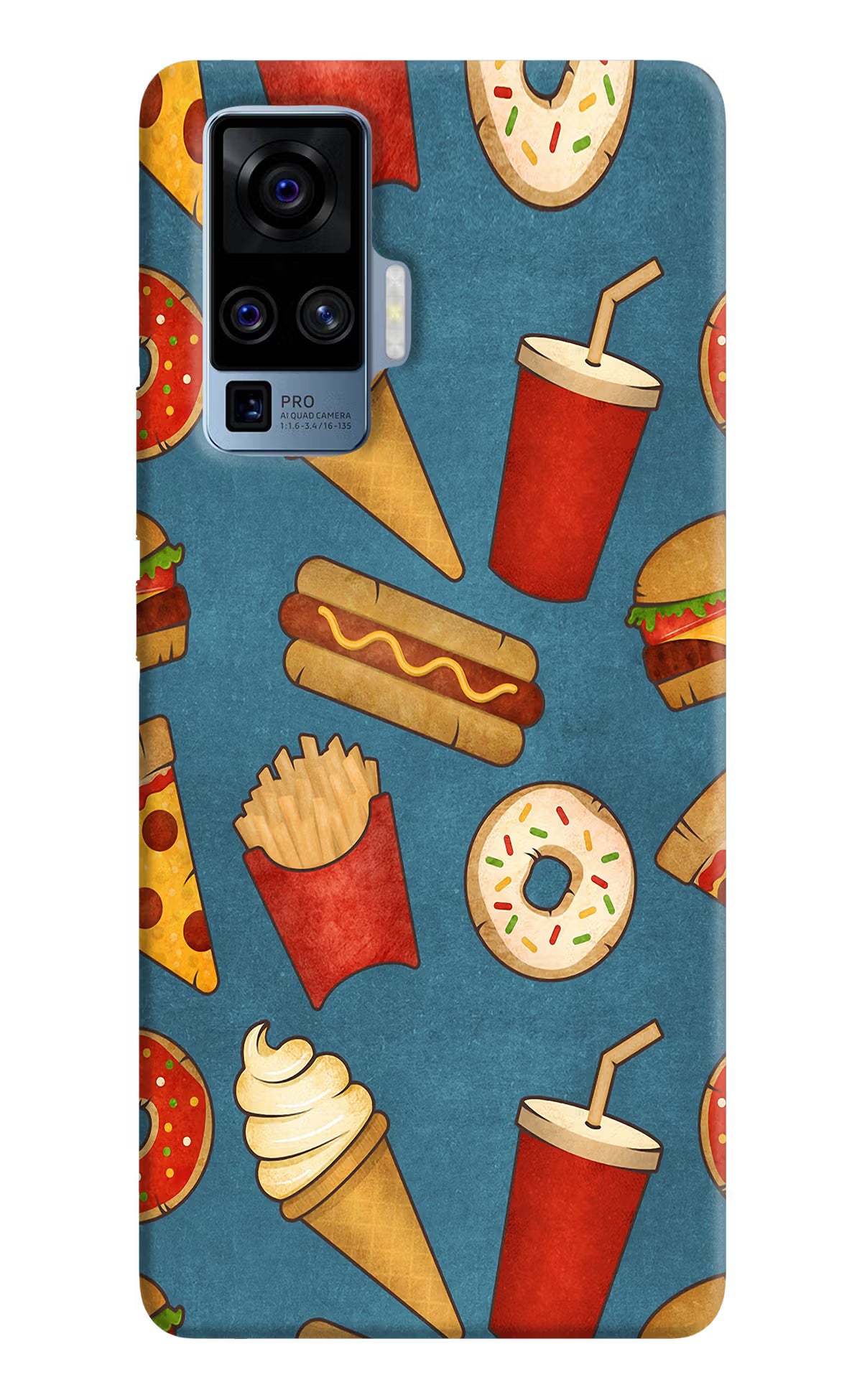 Foodie Vivo X50 Pro Back Cover - Foodie Vivo X50 Pro Hard Case Back Cover by Casekaro Foodie Vivo X50 Pro Hard Case Back Cover by Casekaro