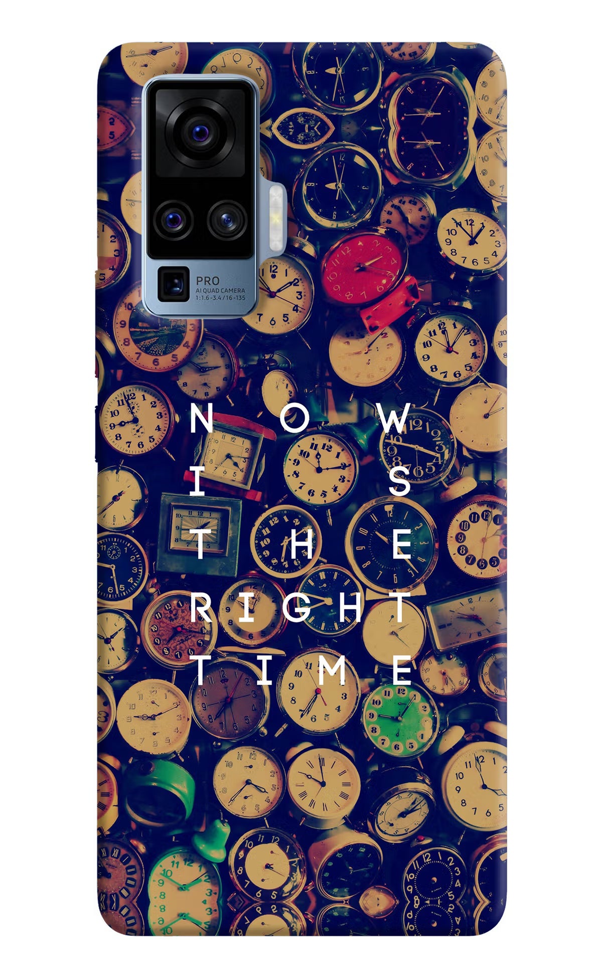 Now is the Right Time Quote Vivo X50 Pro Back Cover - Now is the Right Time Quote Vivo X50 Pro Hard Case Back Cover by Casekaro Now is the Right Time Quote Vivo X50 Pro Hard Case Back Cover by Casekaro
