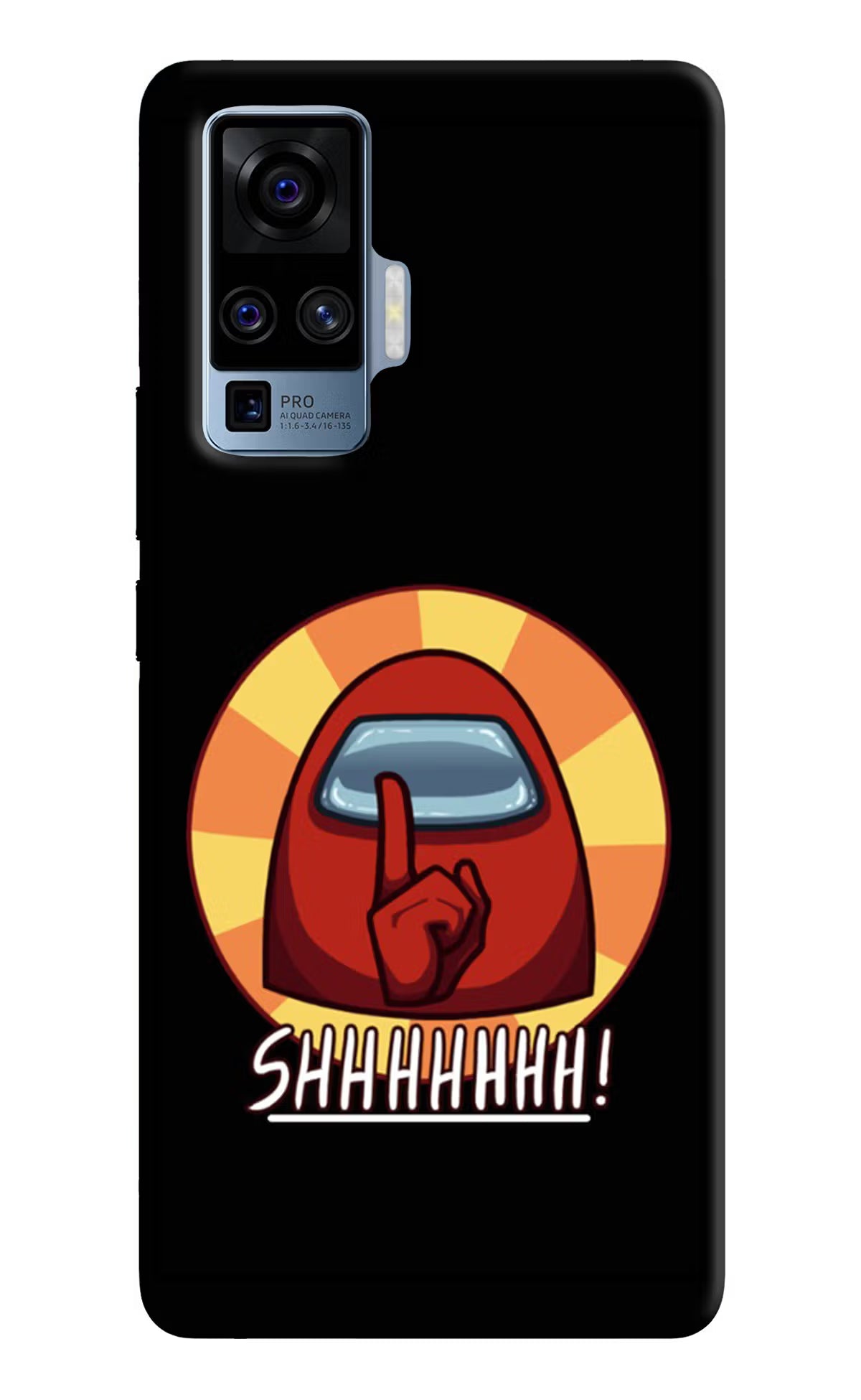 Among Us Shhh! Vivo X50 Pro Back Cover - Among Us Shhh! Vivo X50 Pro Hard Case Back Cover by Casekaro Among Us Shhh! Vivo X50 Pro Hard Case Back Cover by Casekaro