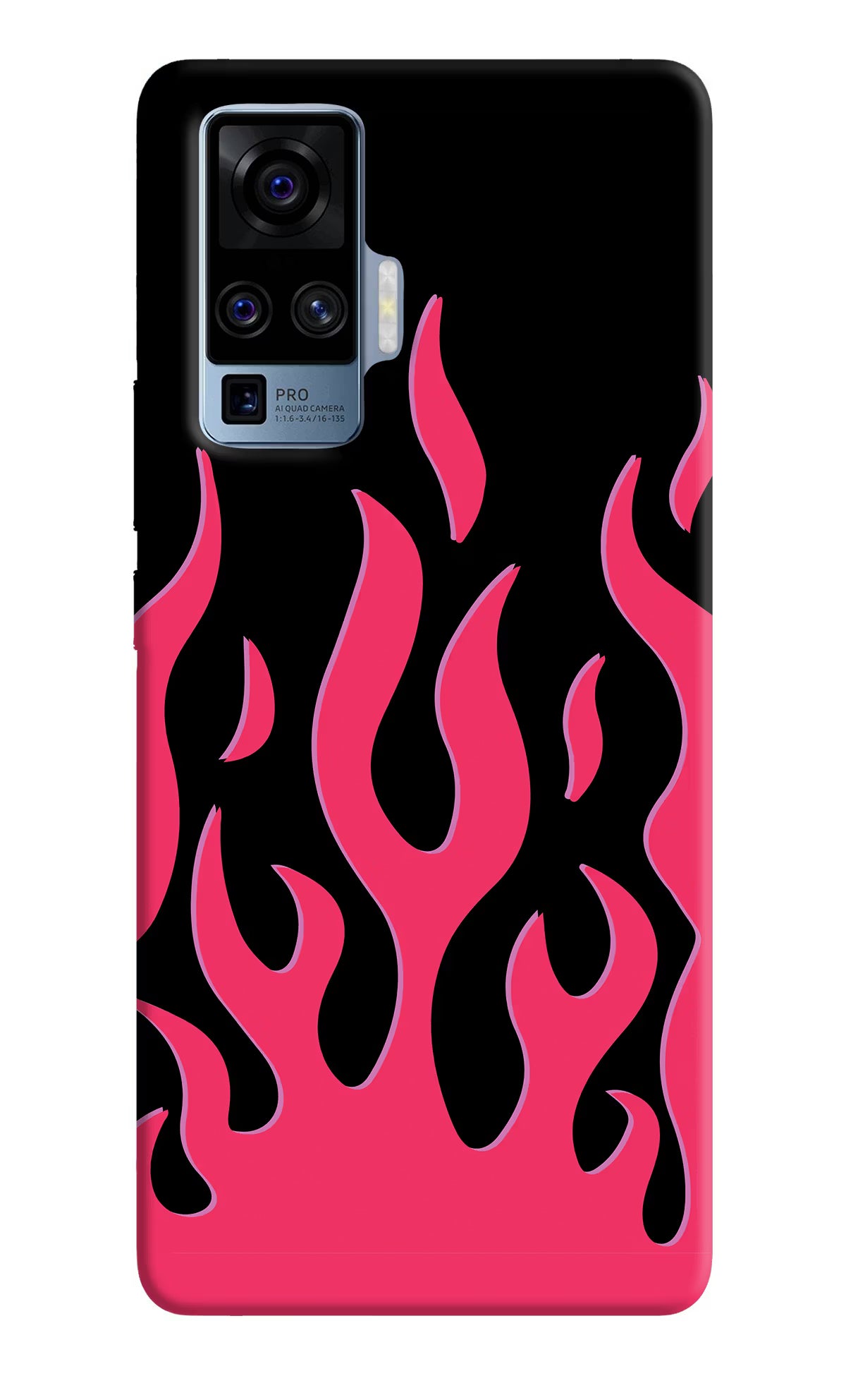 Fire Flames Vivo X50 Pro Back Cover - Fire Flames Vivo X50 Pro Hard Case Back Cover by Casekaro Fire Flames Vivo X50 Pro Hard Case Back Cover by Casekaro