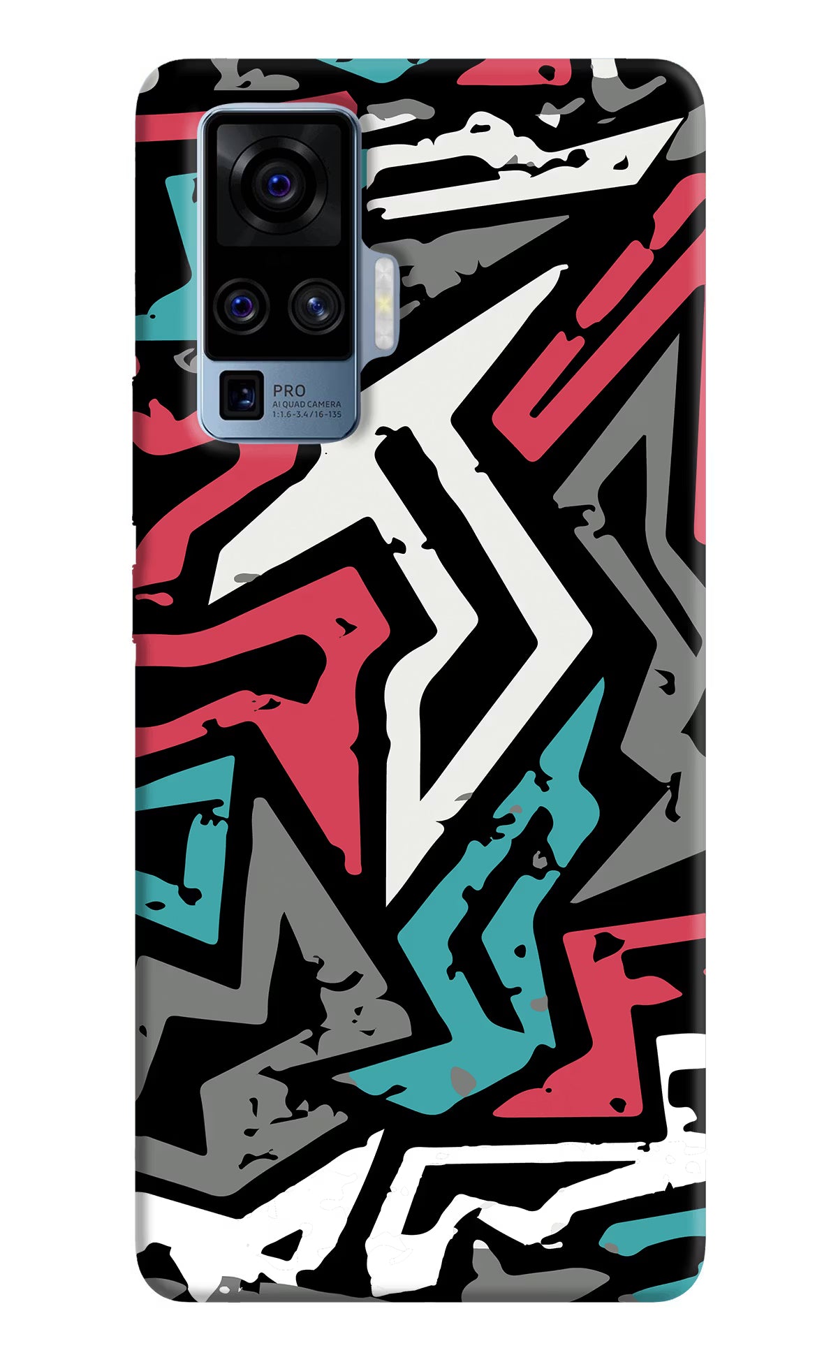 Geometric Graffiti Vivo X50 Pro Back Cover - Geometric Graffiti Vivo X50 Pro Hard Case Back Cover by Casekaro Geometric Graffiti Vivo X50 Pro Hard Case Back Cover by Casekaro