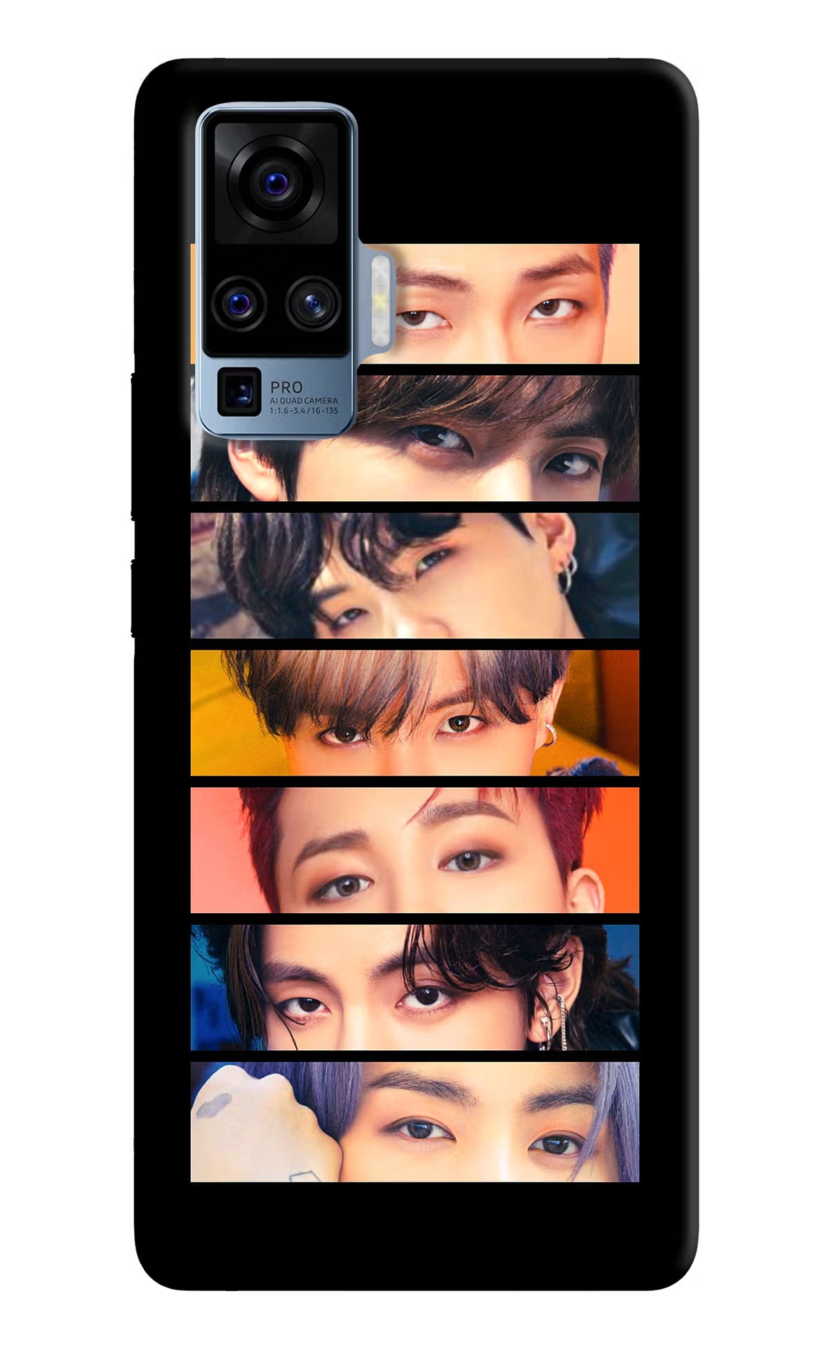 BTS Eyes Vivo X50 Pro Back Cover - BTS Eyes Vivo X50 Pro Hard Case Back Cover by Casekaro BTS Eyes Vivo X50 Pro Hard Case Back Cover by Casekaro