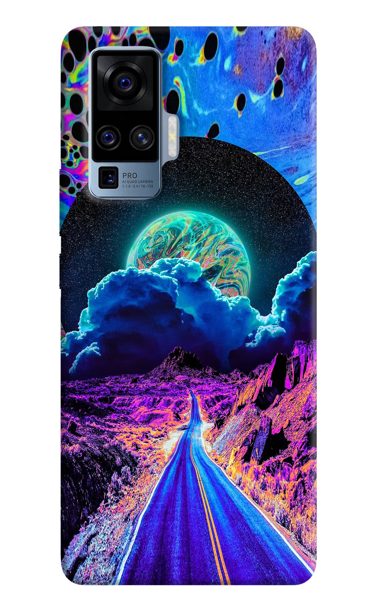 Psychedelic Painting Vivo X50 Pro Back Cover - Psychedelic Painting Vivo X50 Pro Hard Case Back Cover by Casekaro Psychedelic Painting Vivo X50 Pro Hard Case Back Cover by Casekaro
