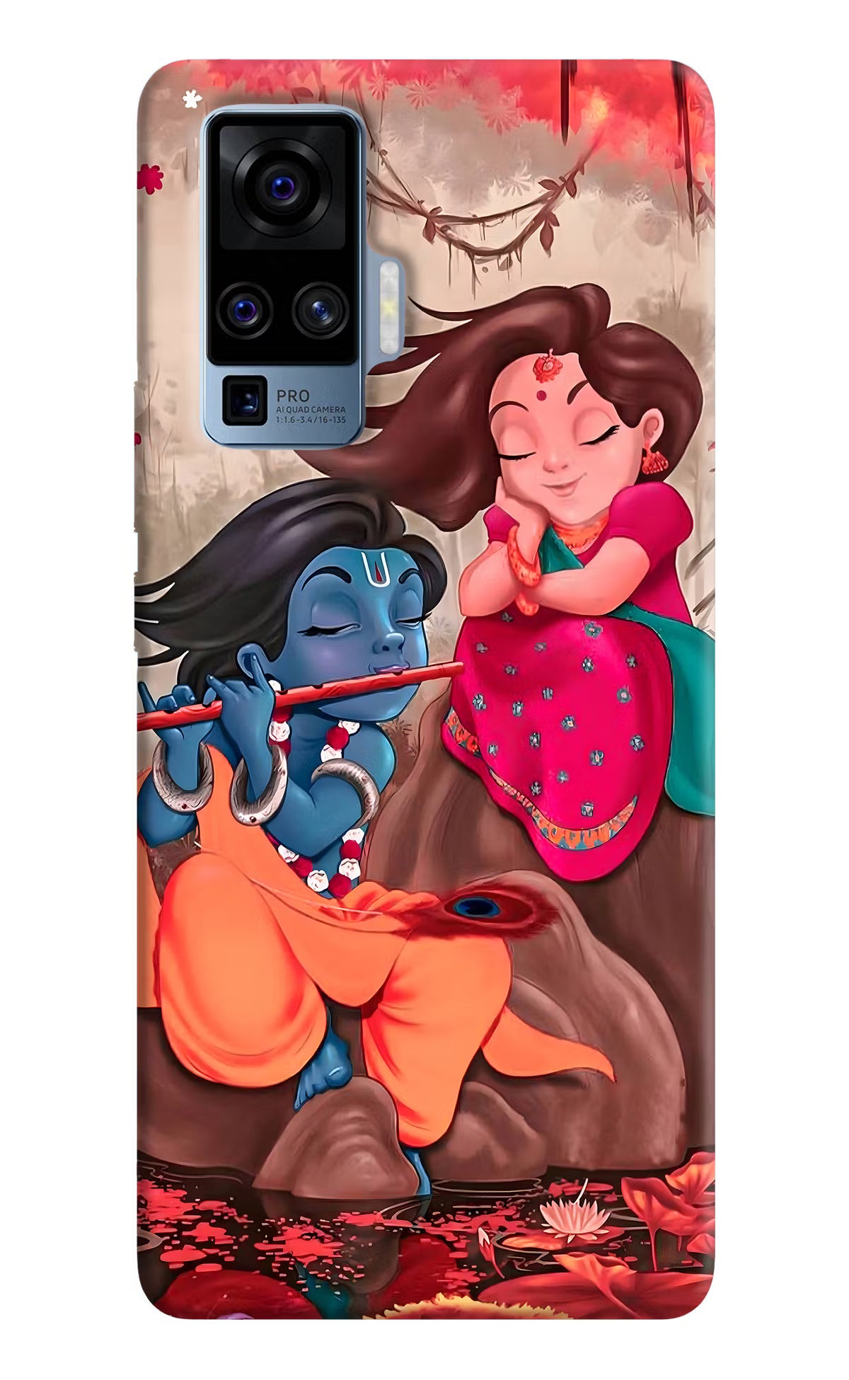Radhe Krishna Vivo X50 Pro Back Cover - Radhe Krishna Vivo X50 Pro Hard Case Back Cover by Casekaro Radhe Krishna Vivo X50 Pro Hard Case Back Cover by Casekaro